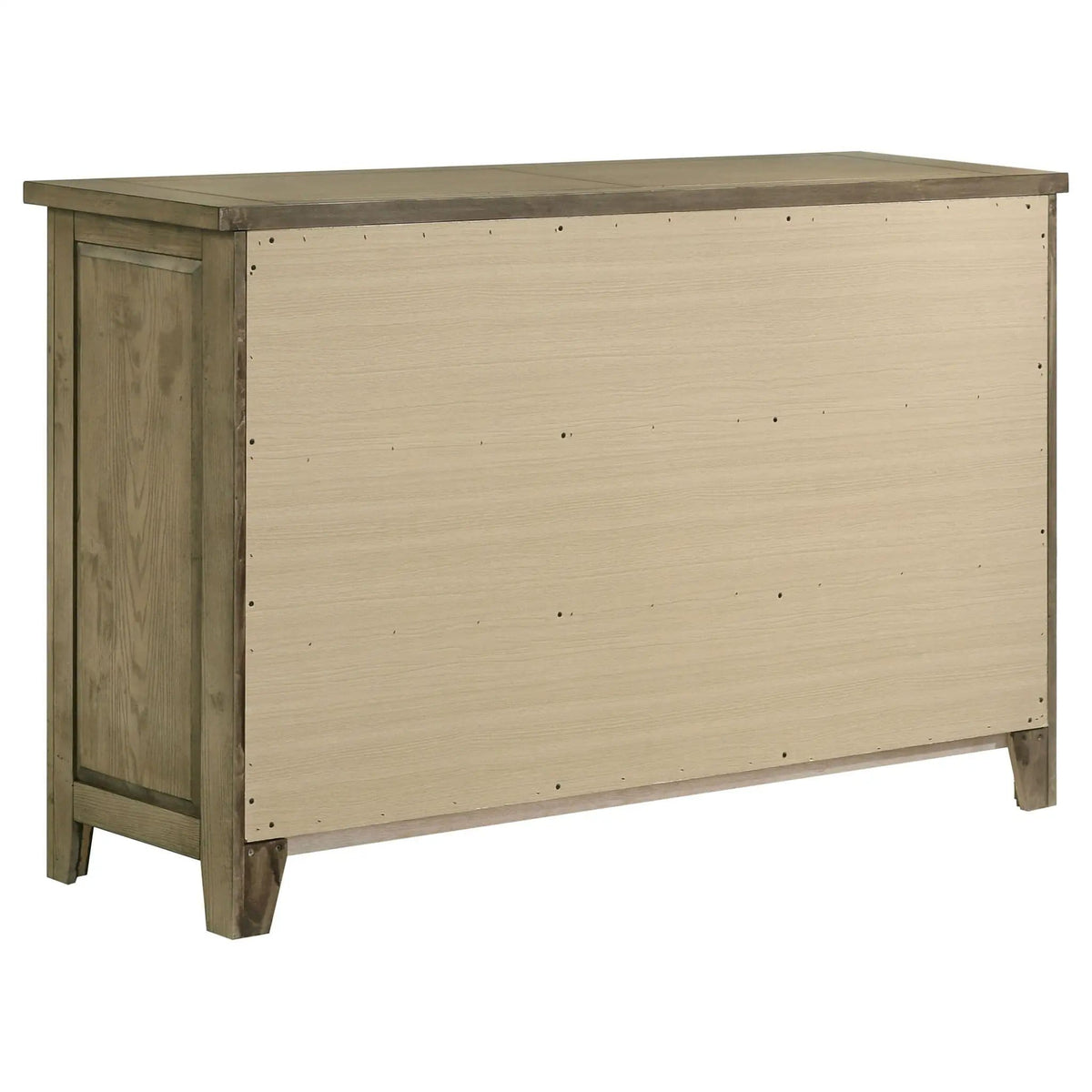 Hazlewood 6-drawer Bedroom Dresser Cabinet Vineyard | 61 x 17.25 x 37.75 in | Rubberwood & Engineered Wood | Oak