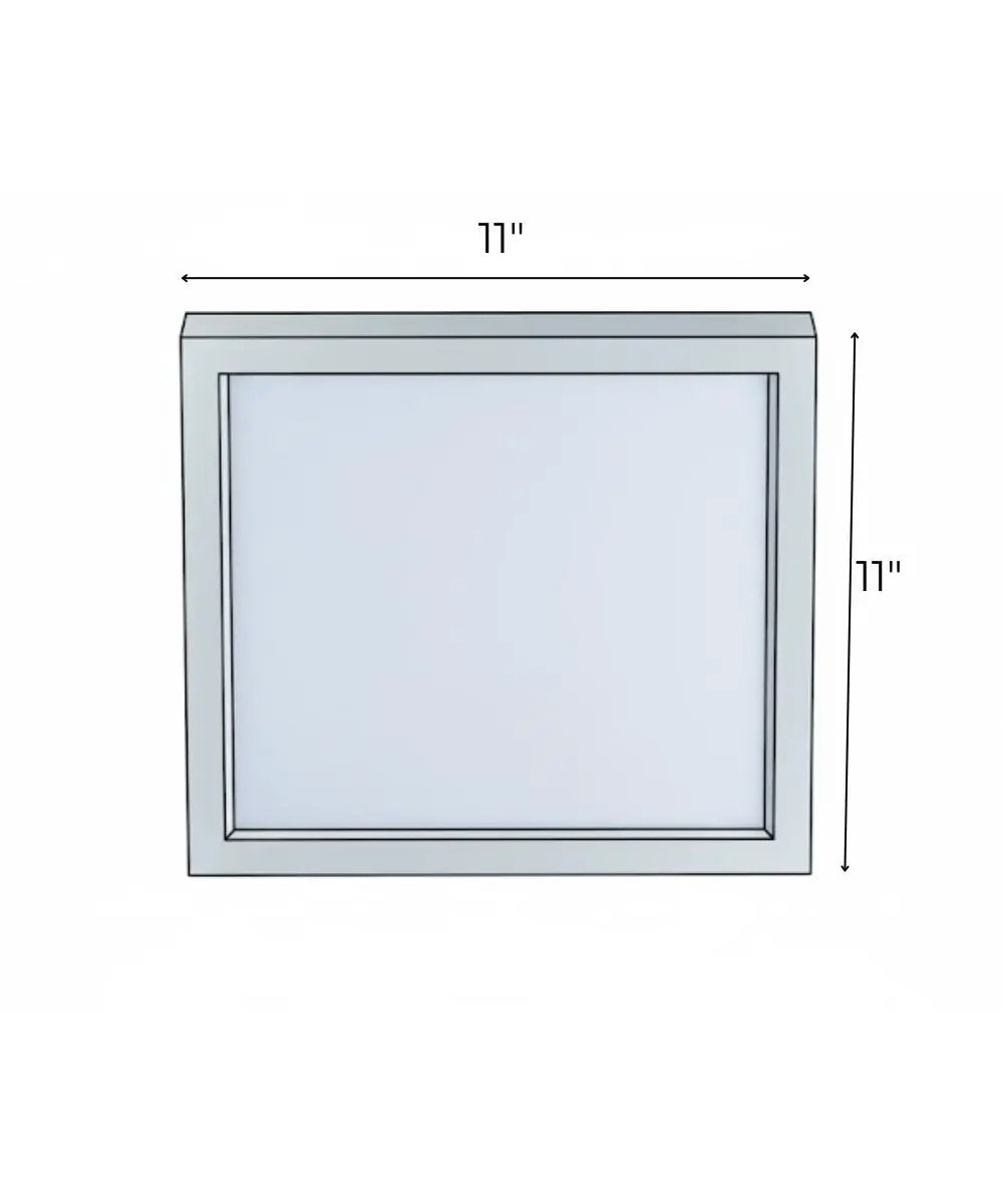Square LED Flush Mount Light | 11 Inch Wide | Energy Star Certified