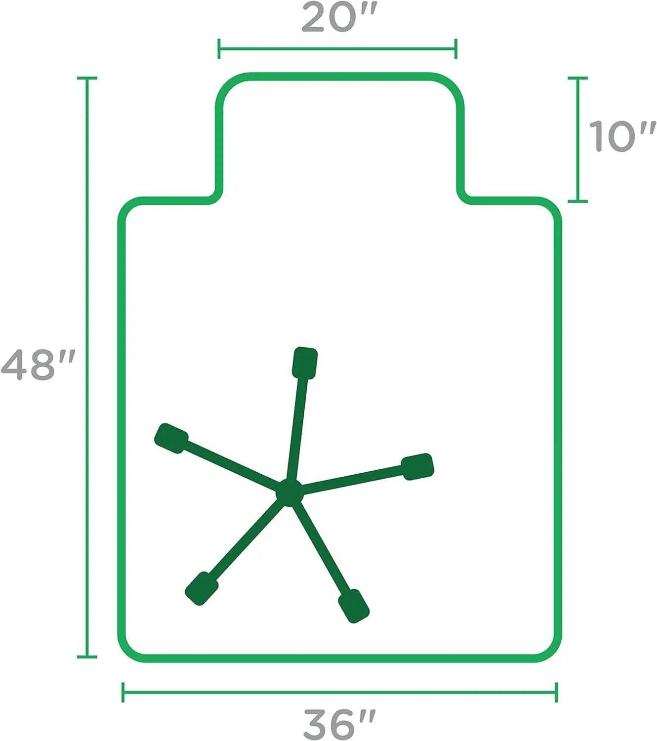Office Chair Mat 36x48 Clear For Low Pile Carpet Use from PriceLows™