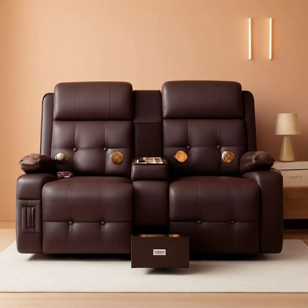 Reclining Massage Loveseat With USB Ports And Wall Hugger from PriceLows™