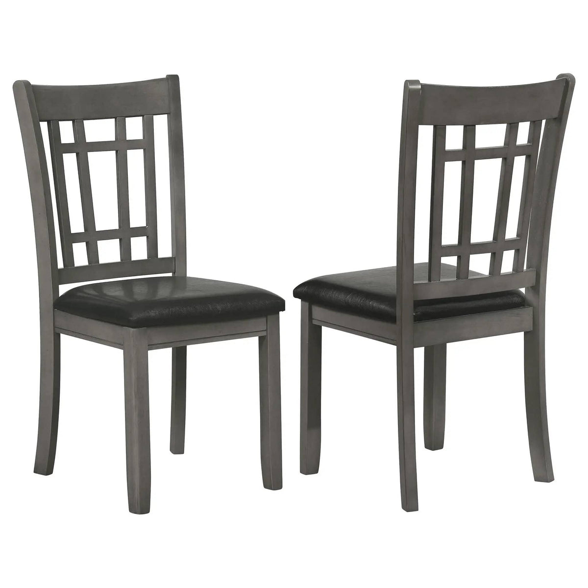 Lavon Wood Dining Side Chair Black and Medium Grey (Set of 2) | 18.5 x 21.25 x 38.25 in | Wood | Dining Room