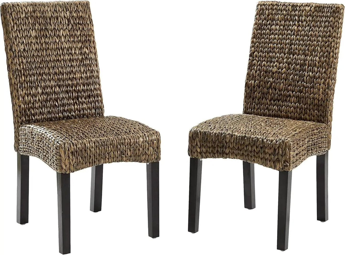 Edgewater Handwoven Rattan Dining Chairs Set Of 2 Seagrass from PriceLows™