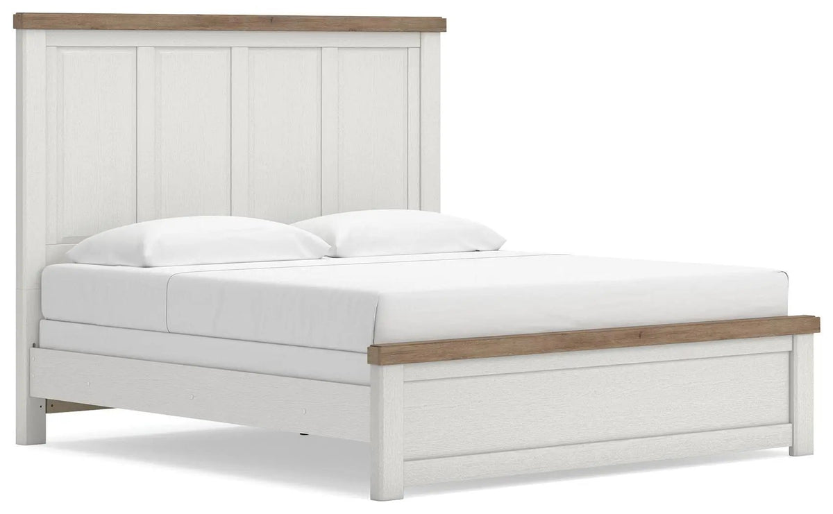 Panel Bed | White Finish | Farmhouse Style | King Size