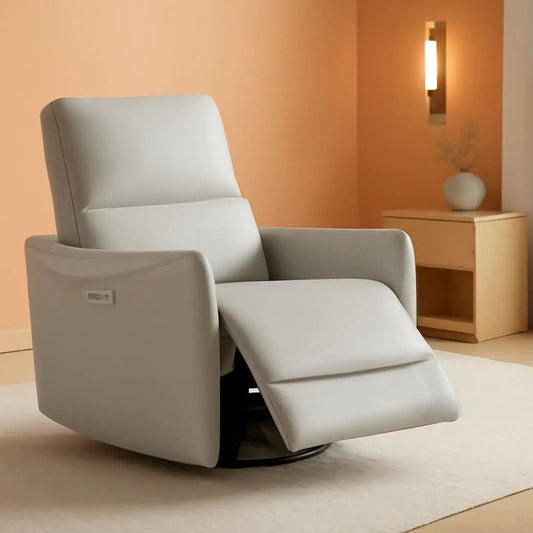 Cream Power Recliner Chair With USB Charging Lumbar Support from PriceLows™