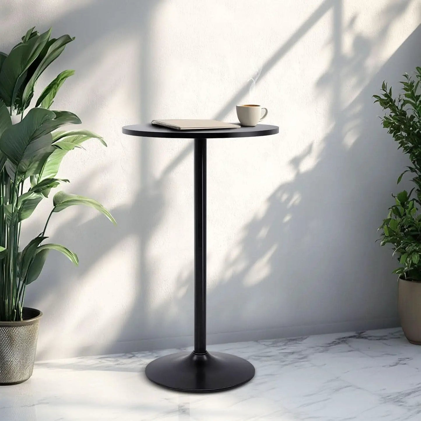 40 Inch Round Bistro Pub Table Steel Frame Construction from PriceLows™