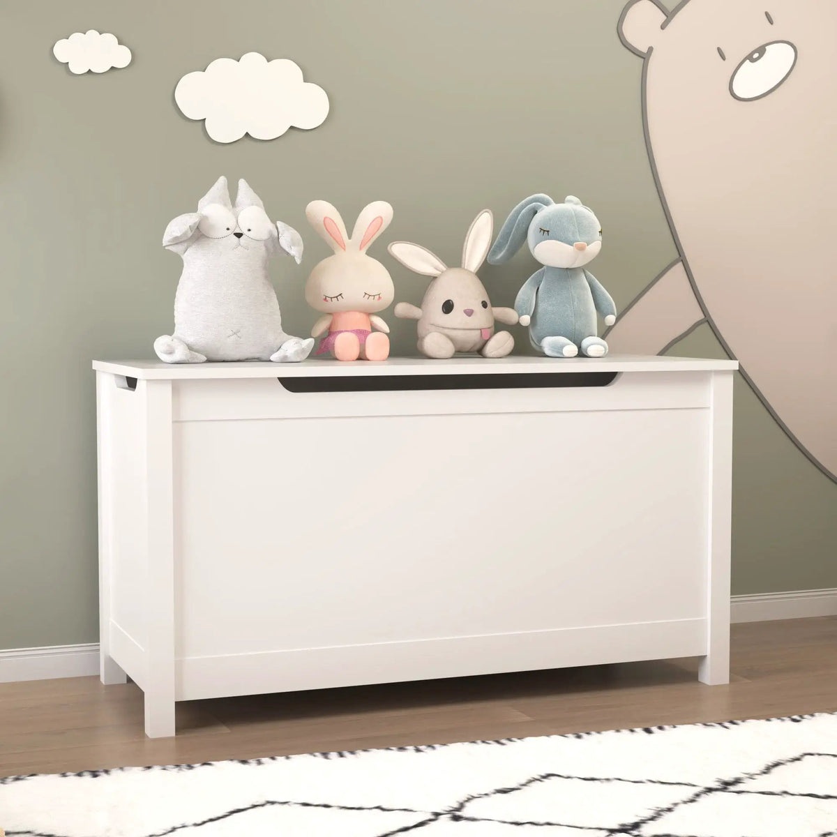 Toy Storage Box | Safety Hinged Lid | 2.7 Cubic Feet