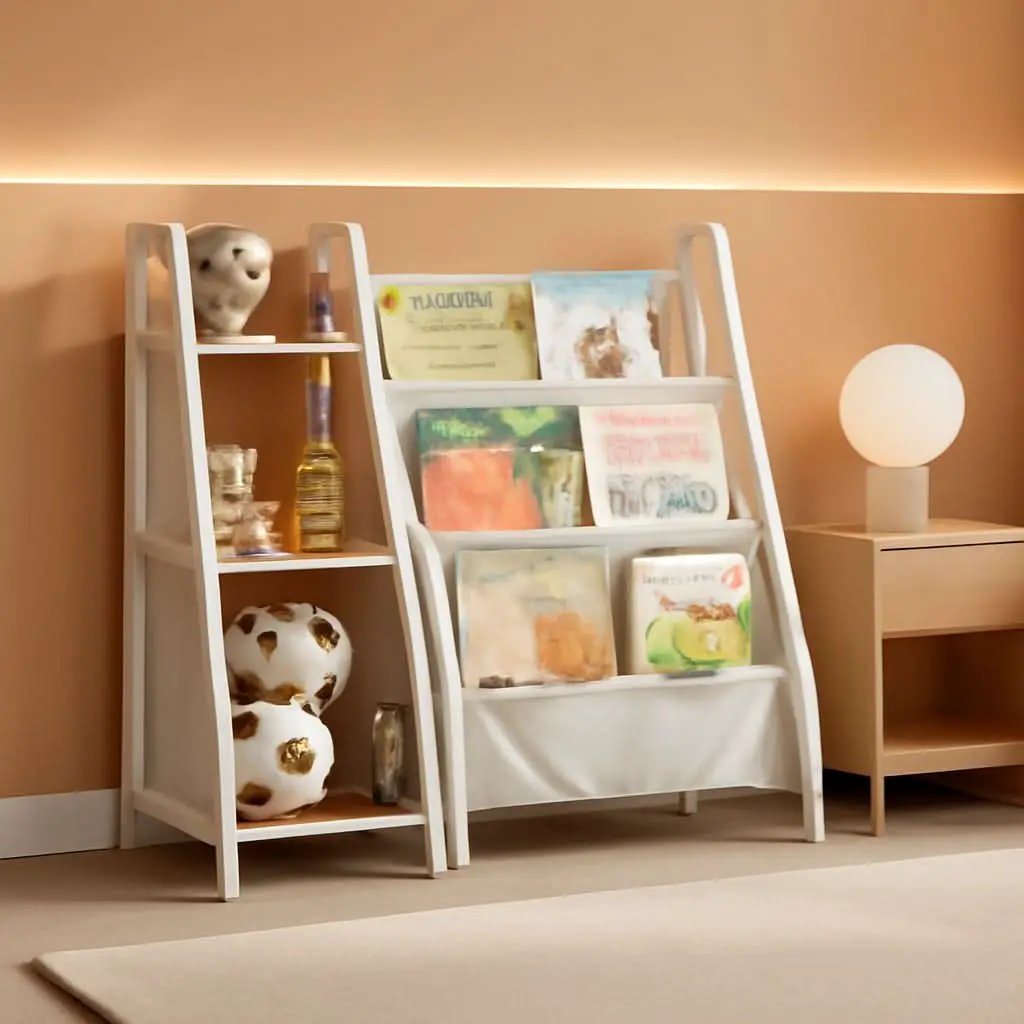 Kids Bookshelf And Toy Organizer 3-Tier Burlywood Bookcase from PriceLows™
