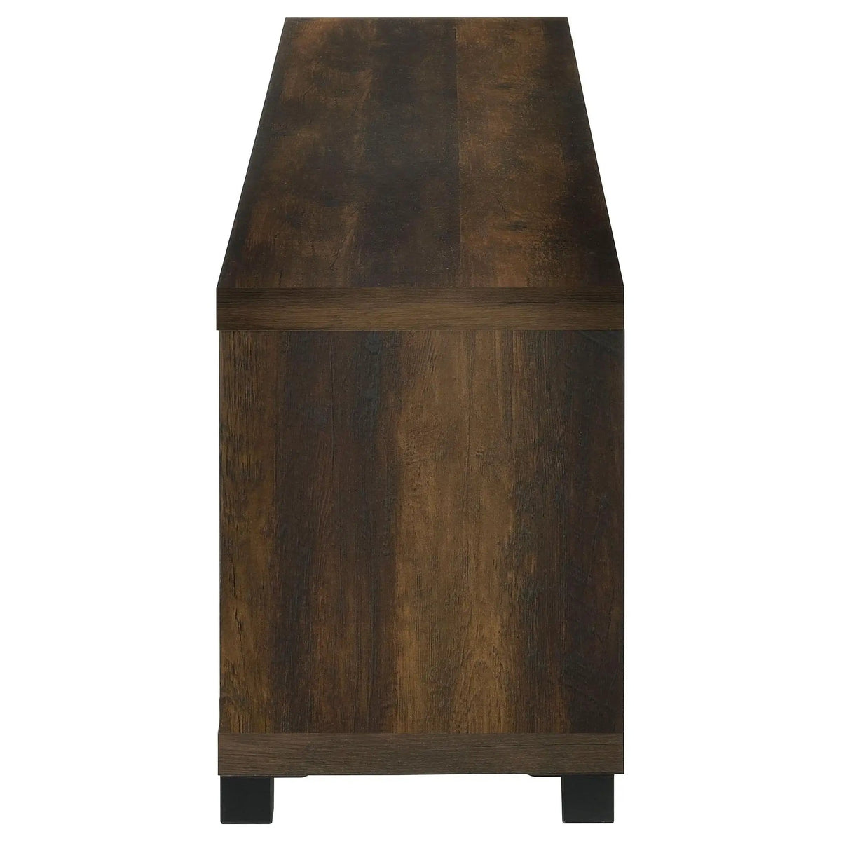 Havering 71-inch TV Stand Fireplace Media Console Dark Pine | 70.75 x 15.5 x 21 in | Tempered Glass | Living Room