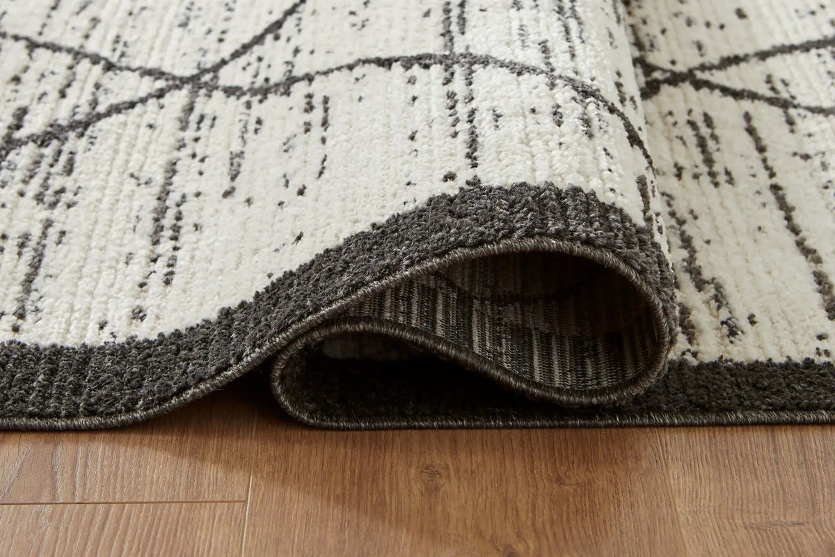 Fenriston Area Rug | 95 x 120.75 Inch | Diamond Design | Casually Cool