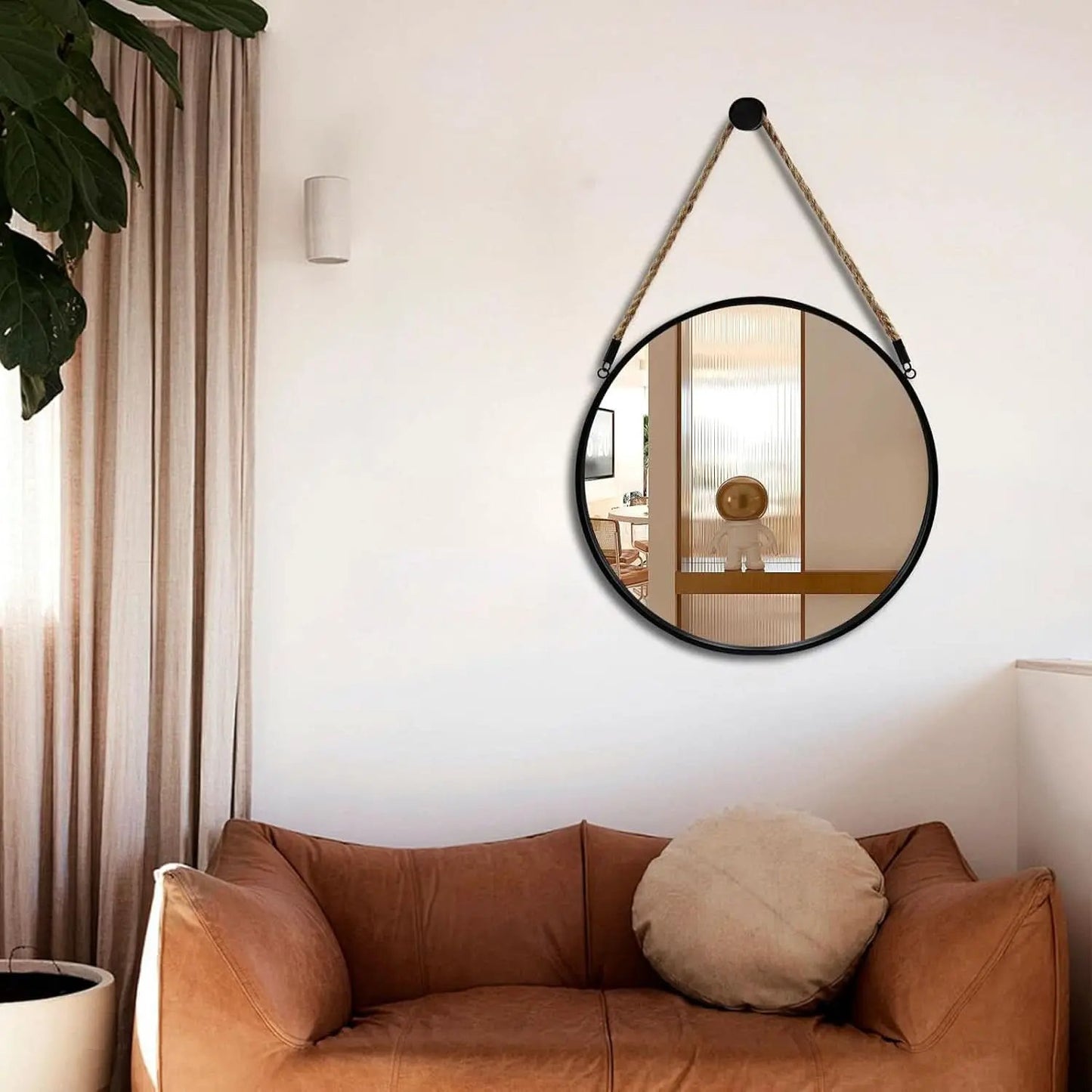 20 Inch Round Hanging Mirror Wall Mounted Classic from PriceLows™