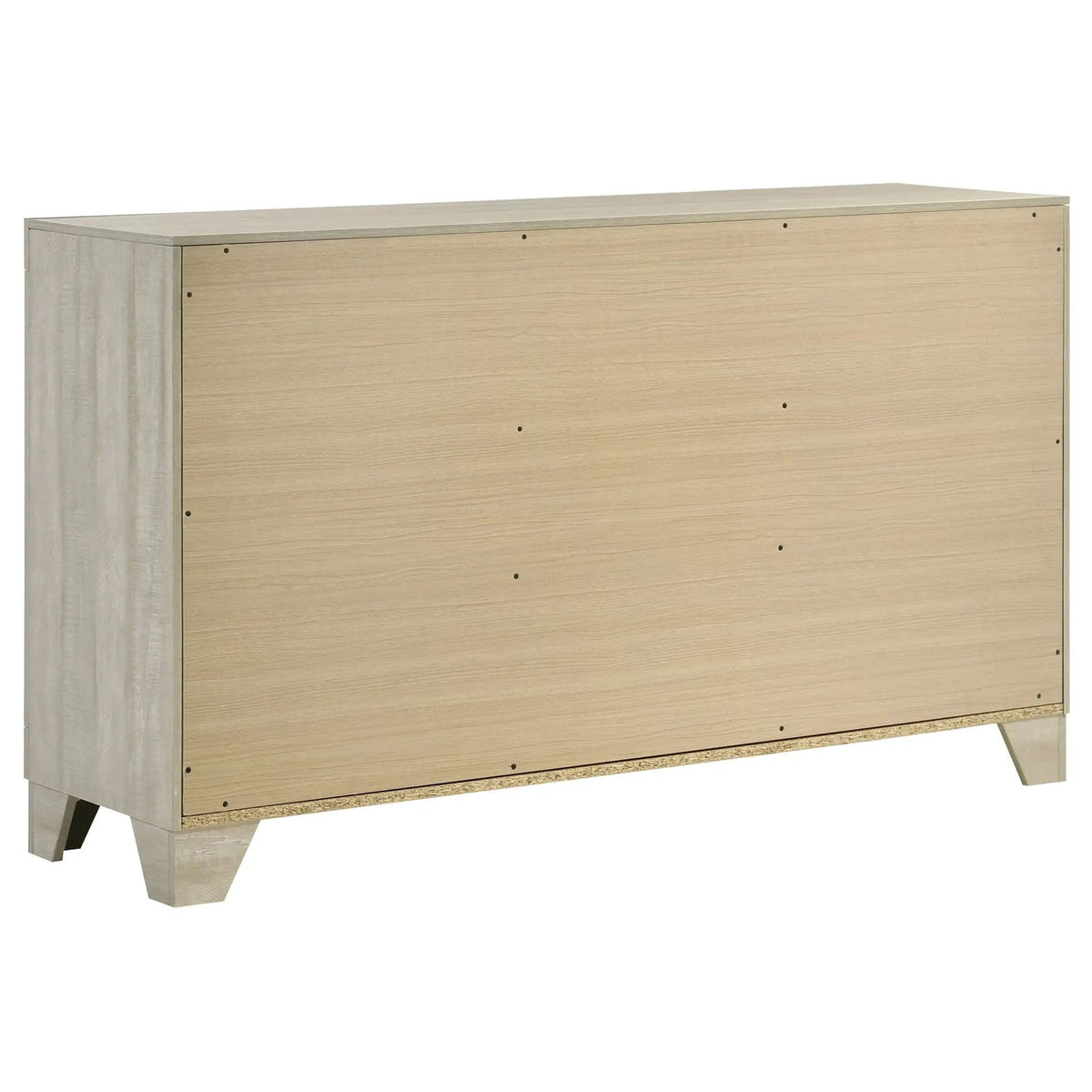Trenton 6-drawer Bedroom Dresser Rustic | 58.25 x 16.25 x 33.75 in | Metal & Veneer | Cream