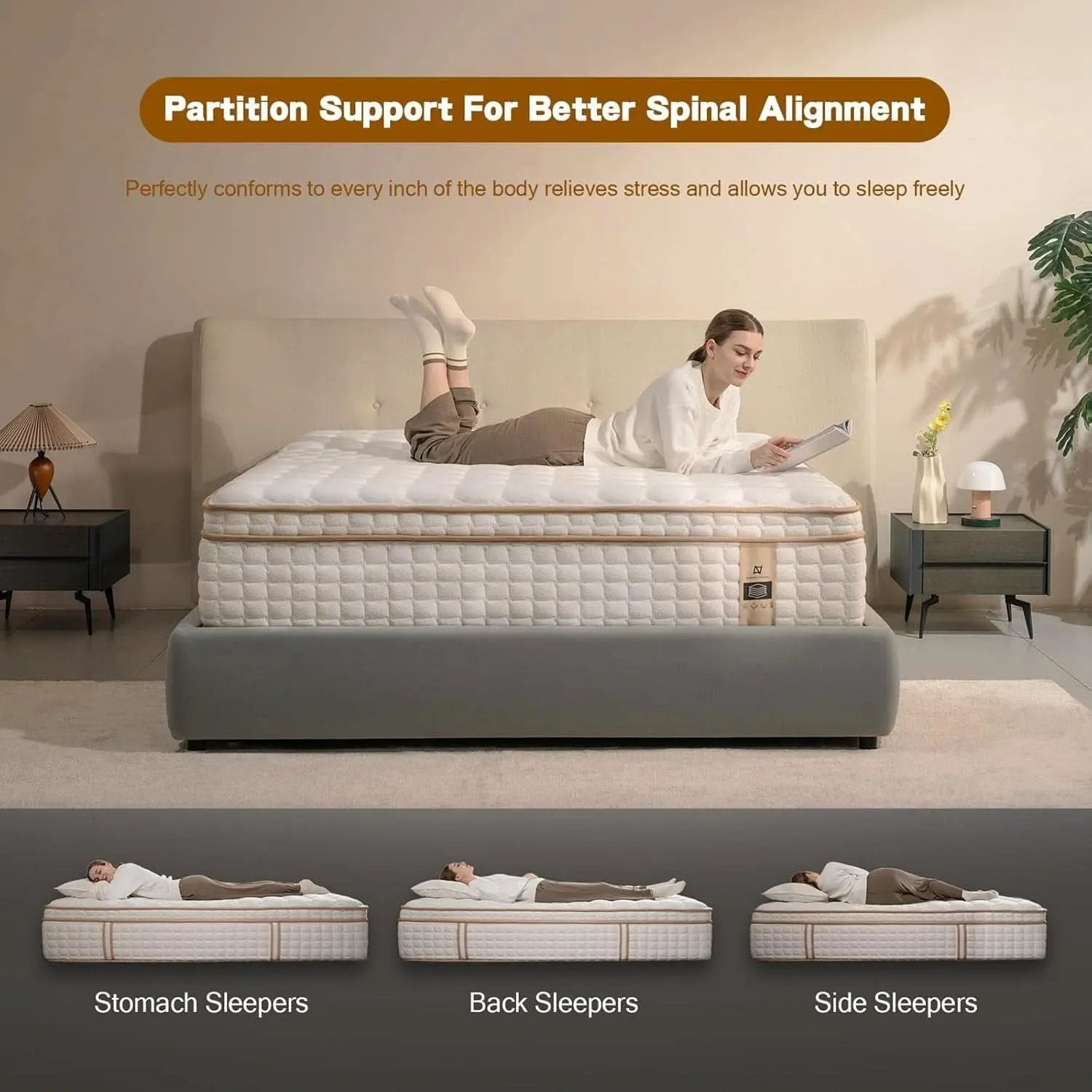 Full Size 12 Inch Hybrid Mattress With Memory Foam from PriceLows™