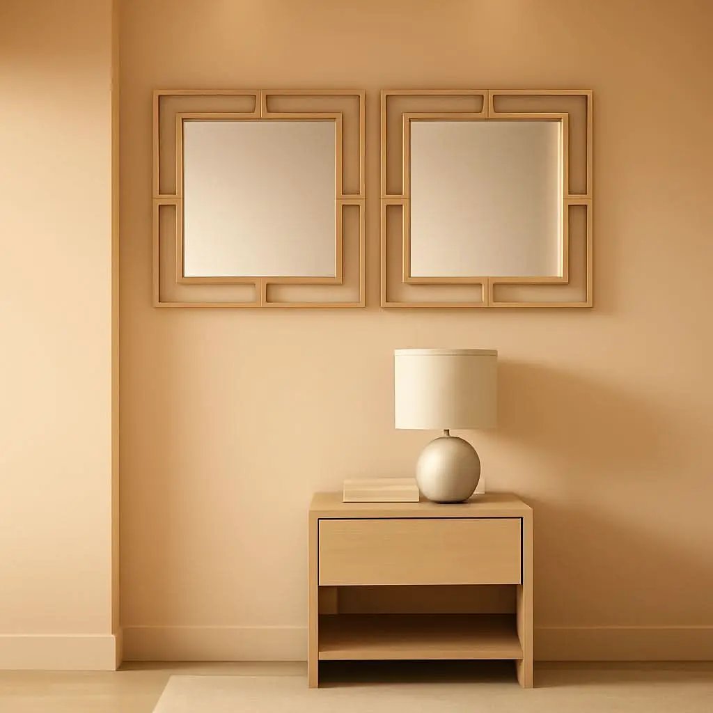 Allick 18 Inch Square Mirror Antiqued Gold Set Of 2 from PriceLows™