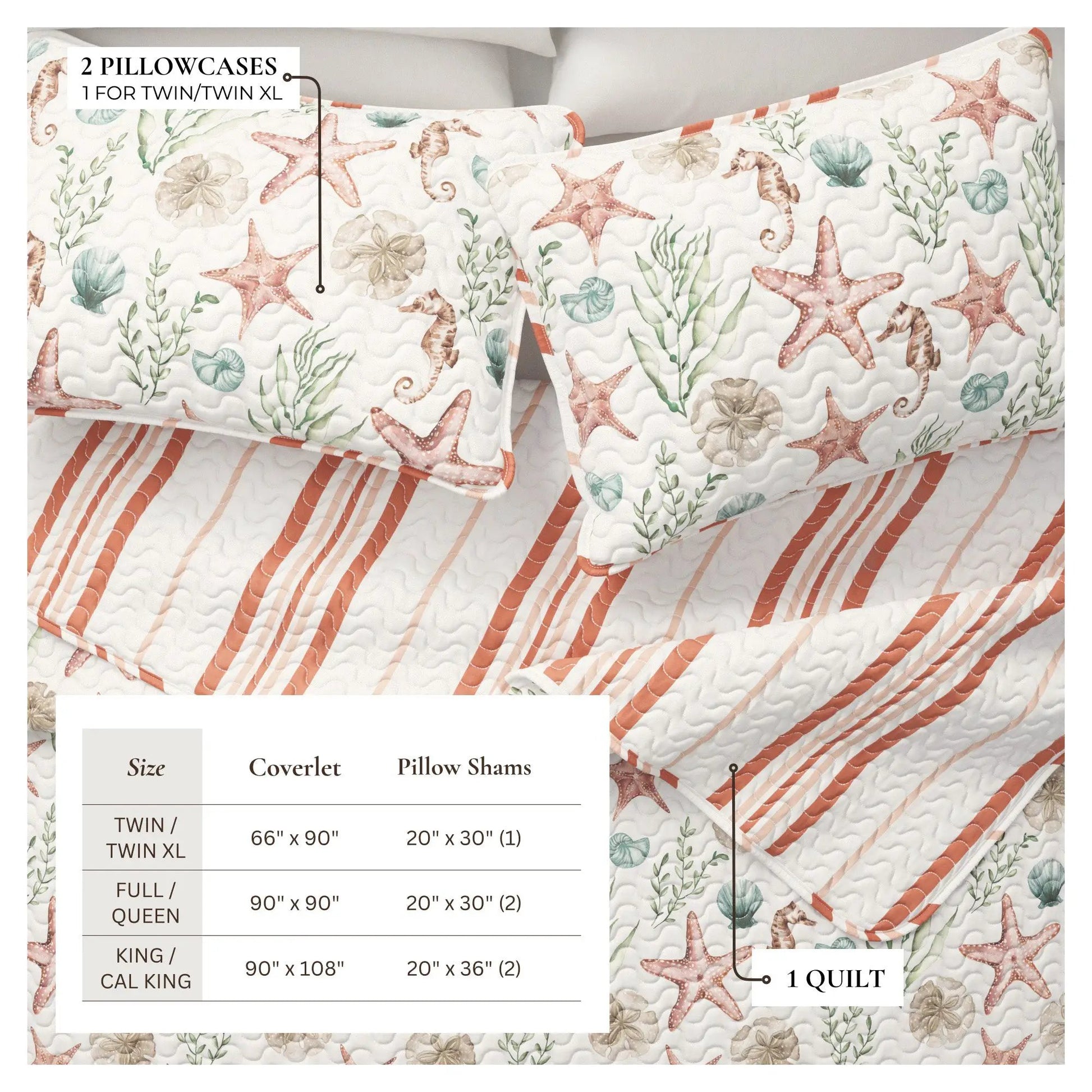 Castaway Coastal Quilt Set from PriceLows™