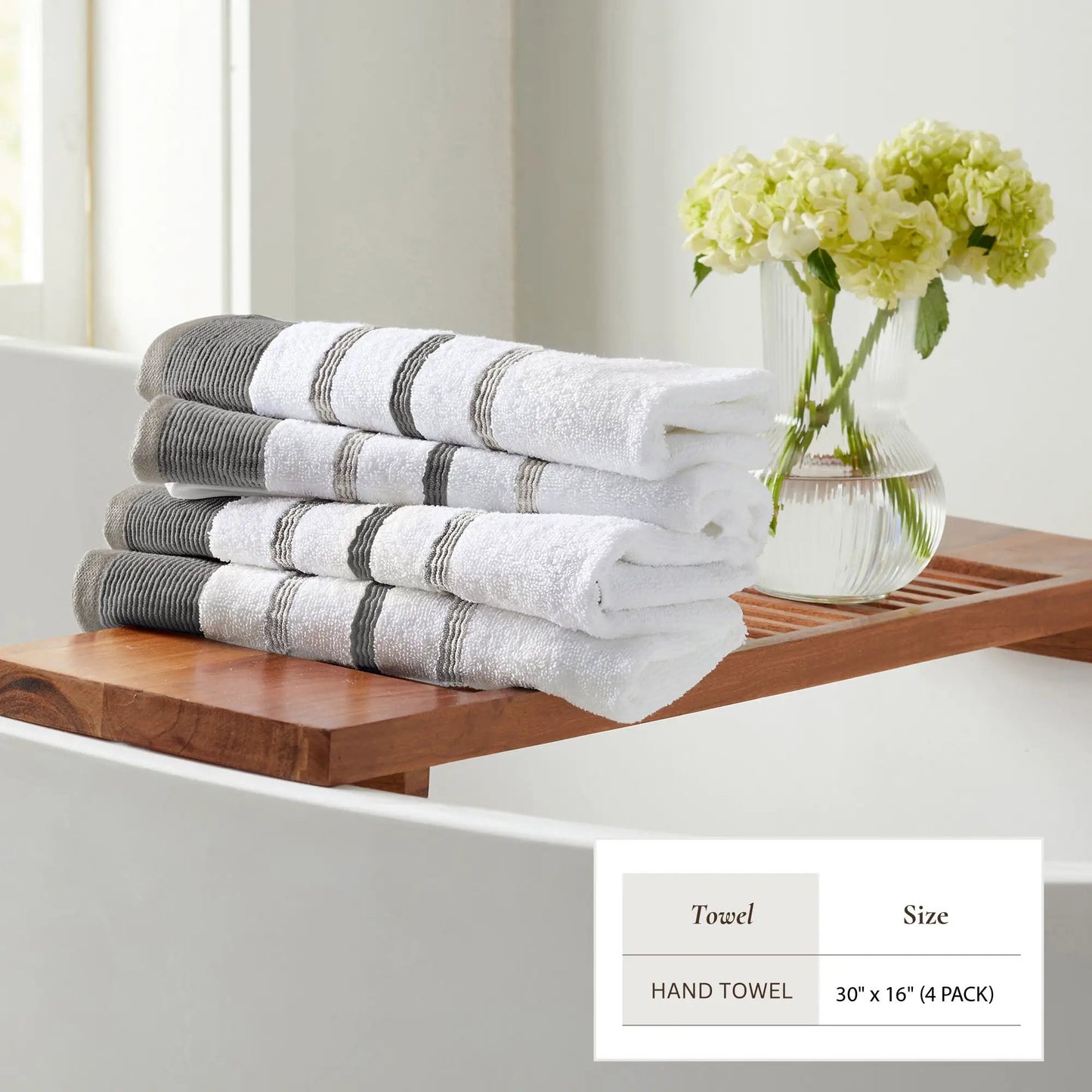 Decorative Cotton Stripe Bath Towel Set - Noelle Collection from PriceLows™