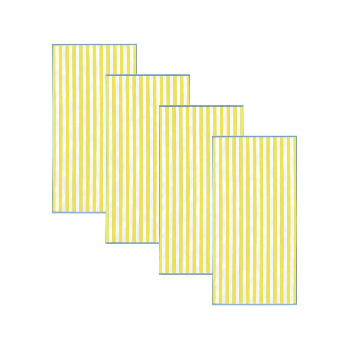 Oversized Striped Border Cabana Beach Towels - Santa Cruz