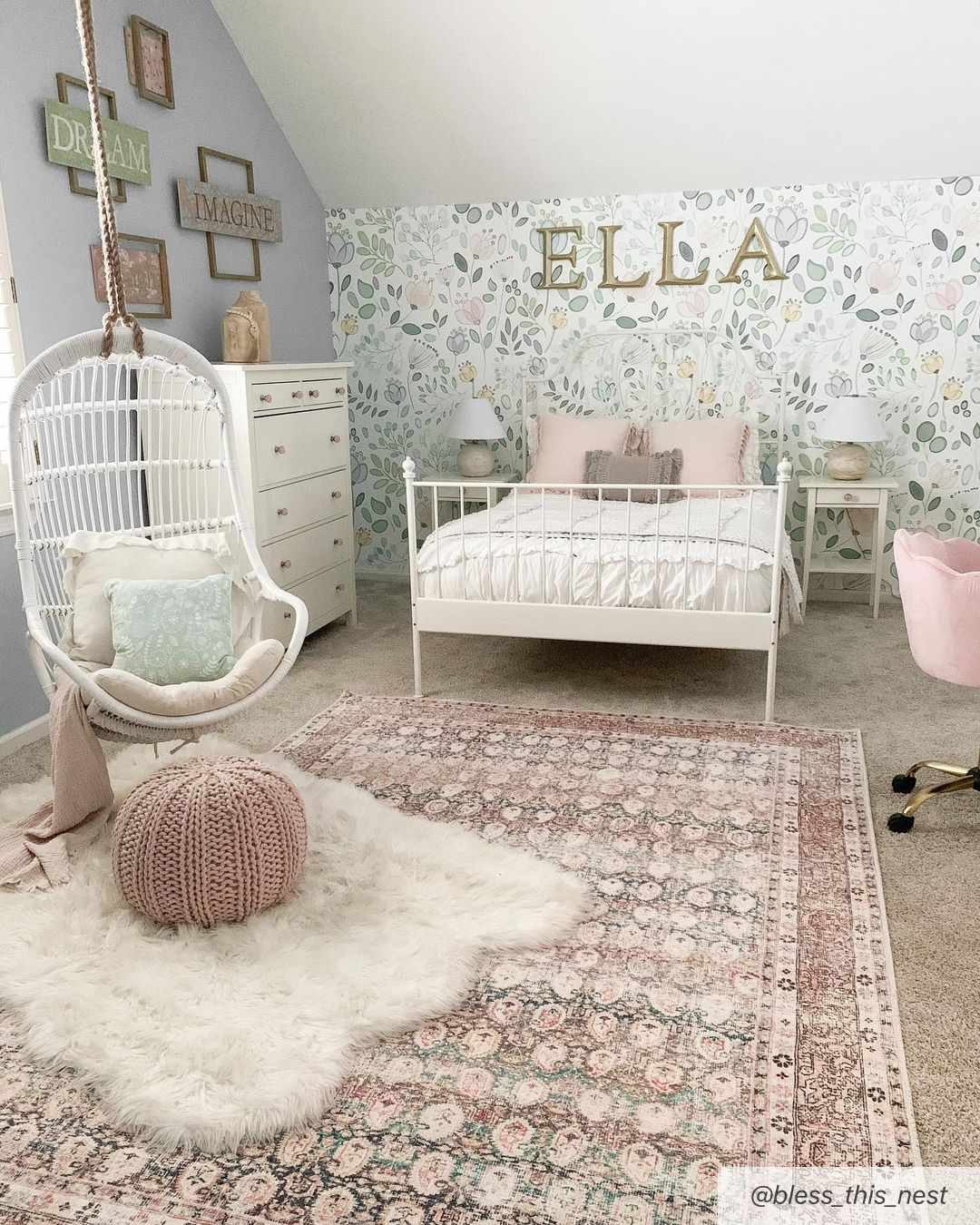 Rust Maligaya Distressed Washable Area Rug from PriceLows™
