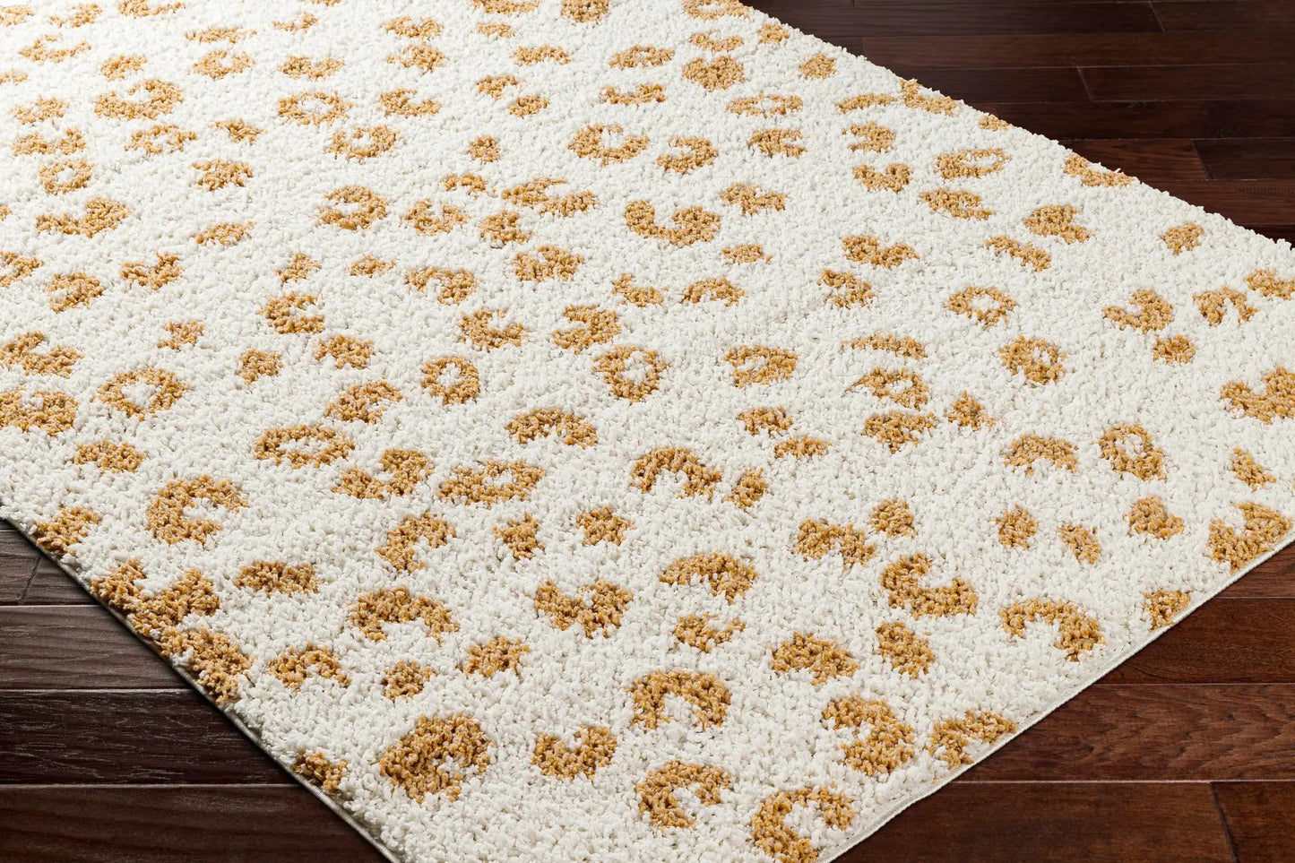 Altin Leopard Print White Area Rug from PriceLows™