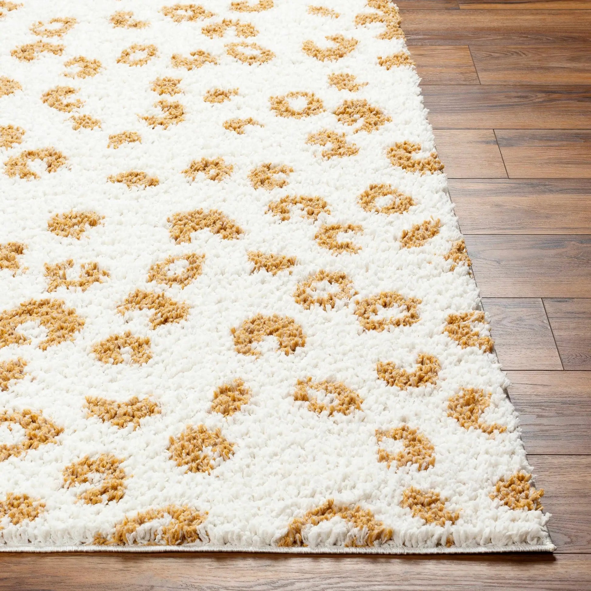 Altin Leopard Print White Area Rug from PriceLows™