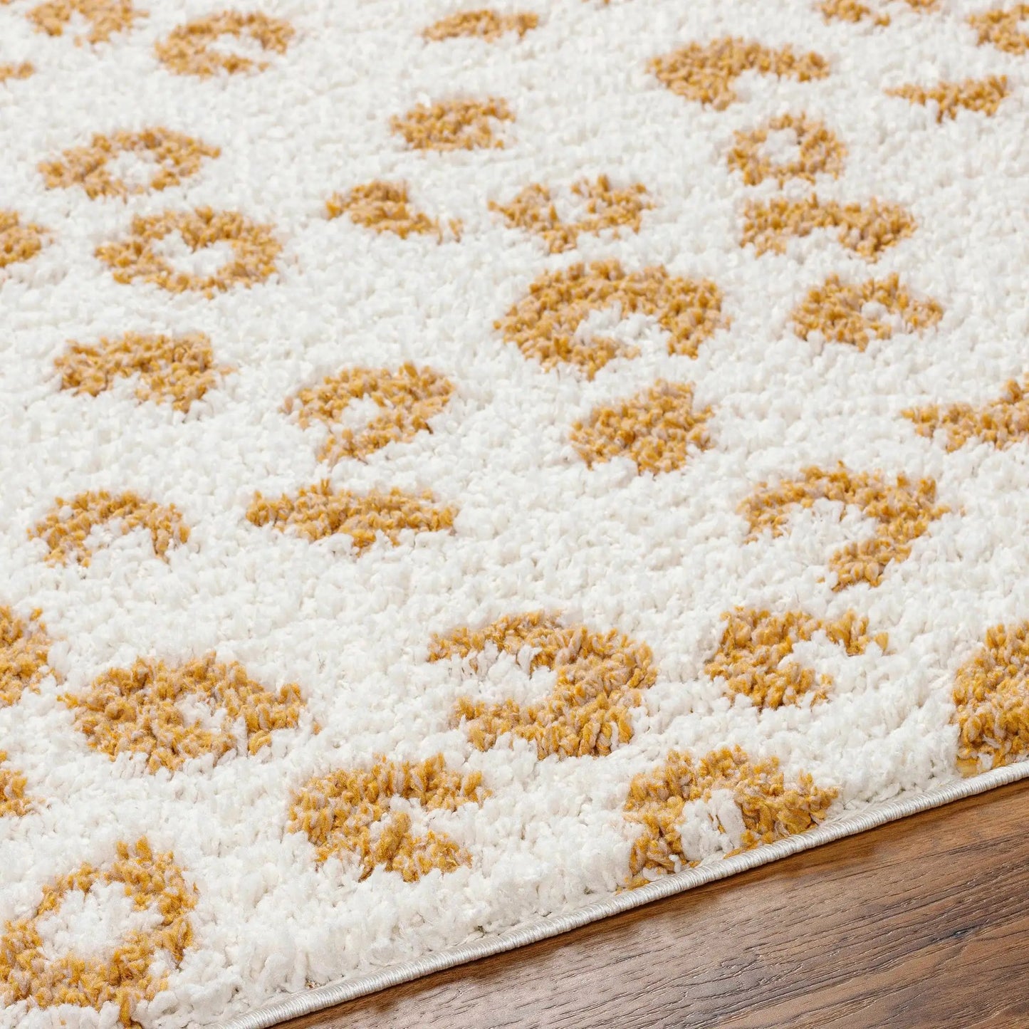 Altin Leopard Print White Area Rug from PriceLows™