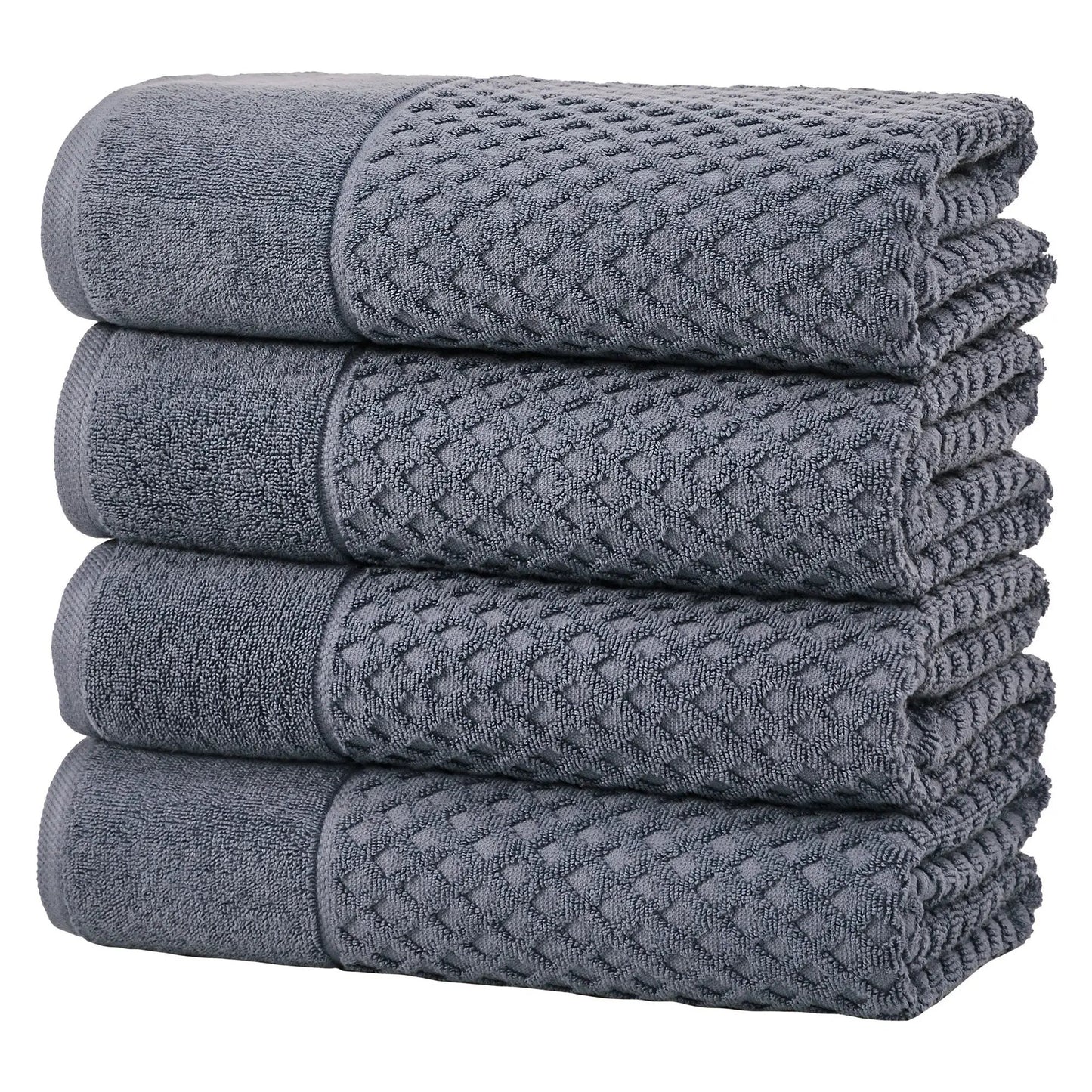 Cotton Diamond Waffle Weave Bath Towel Set - Grayson Collection from PriceLows™