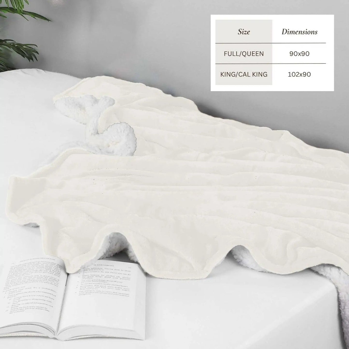 Velvet Plush Sherpa Bed Blanket - Sherpa Fleece Collection from PriceLows™