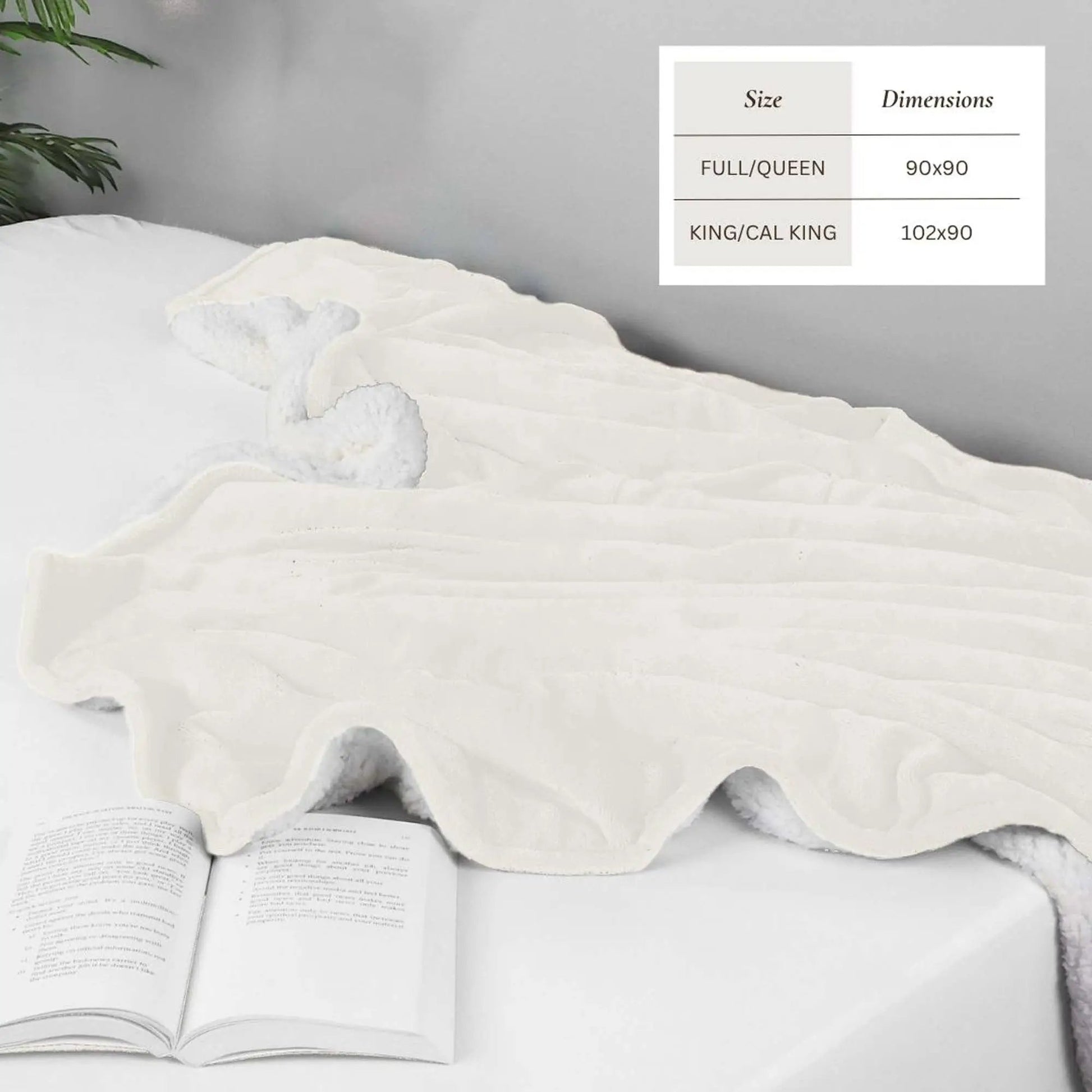 Velvet Plush Sherpa Bed Blanket - Sherpa Fleece Collection from PriceLows™