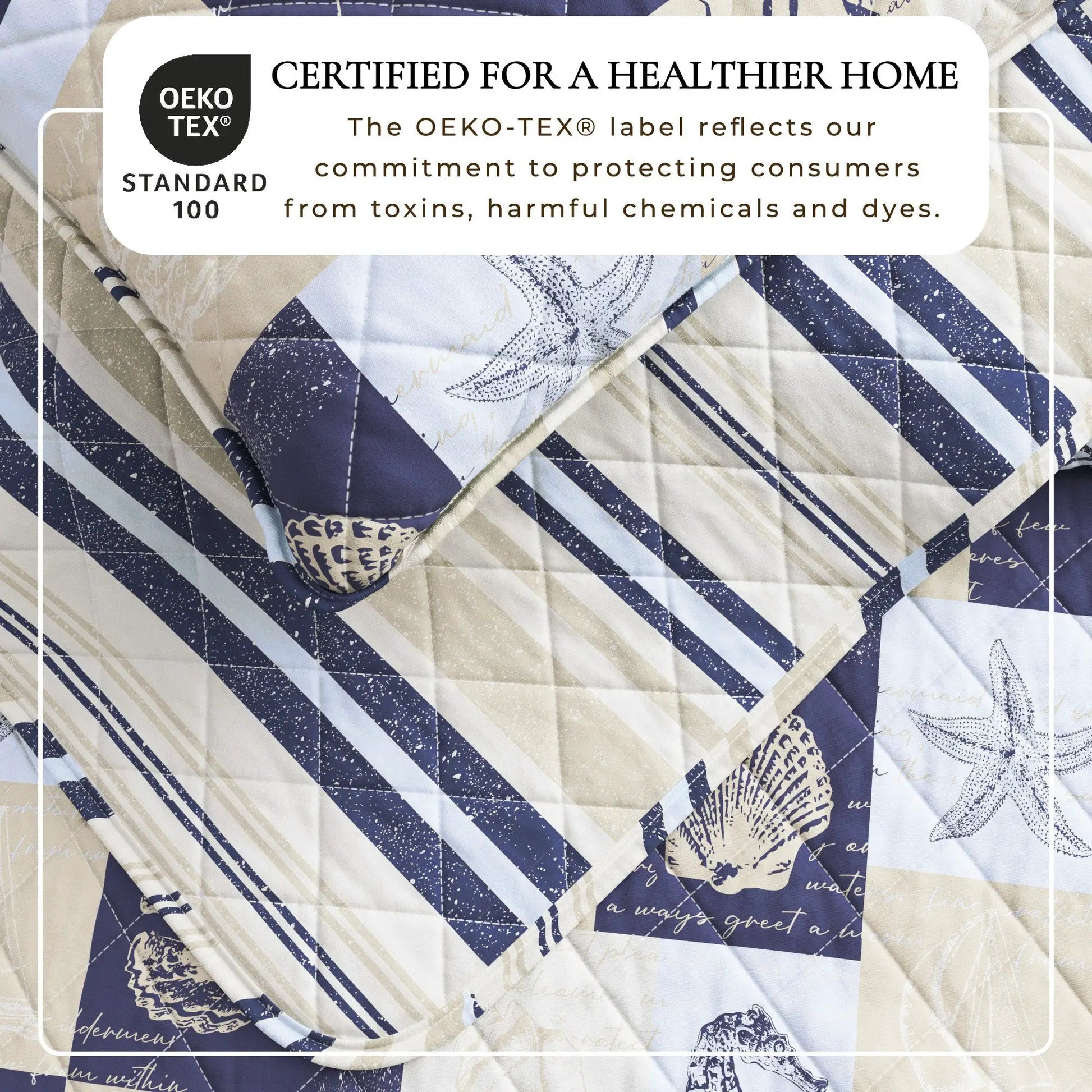 Caspian Collection Coastal Patchwork Quilt Set from PriceLows™