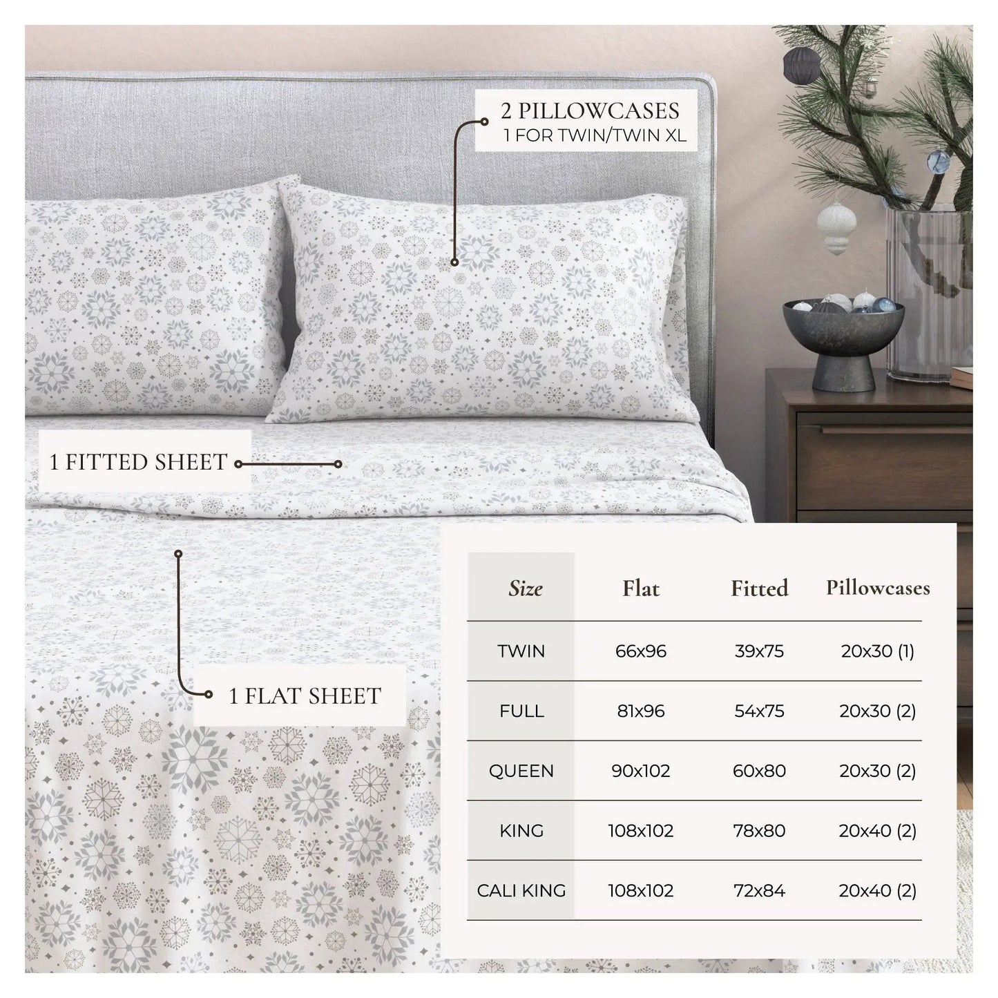 Turkish Cotton Flannel Sheet - Stratton Collection from PriceLows™