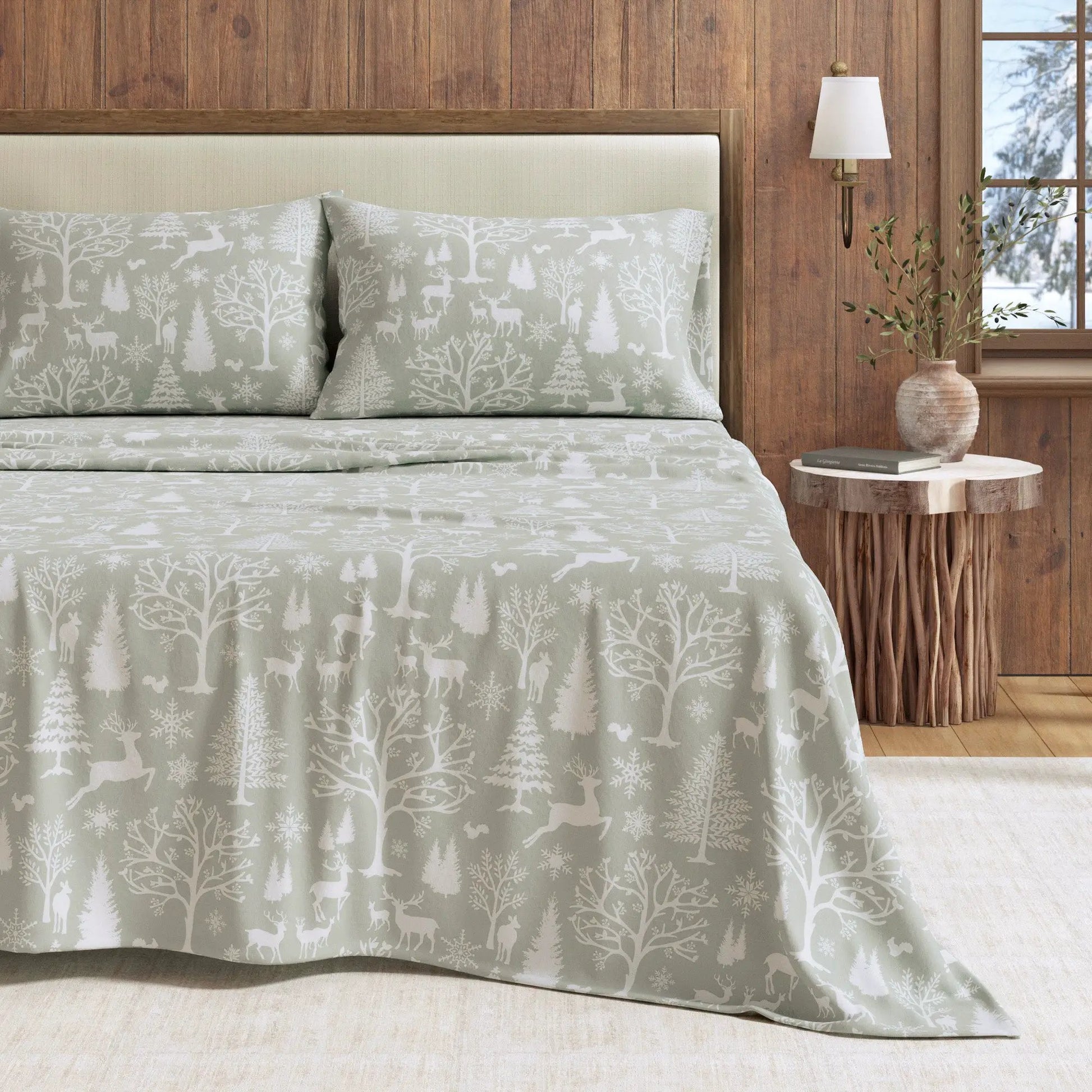 Turkish Cotton Flannel Sheet - Lakeview Collection from PriceLows™
