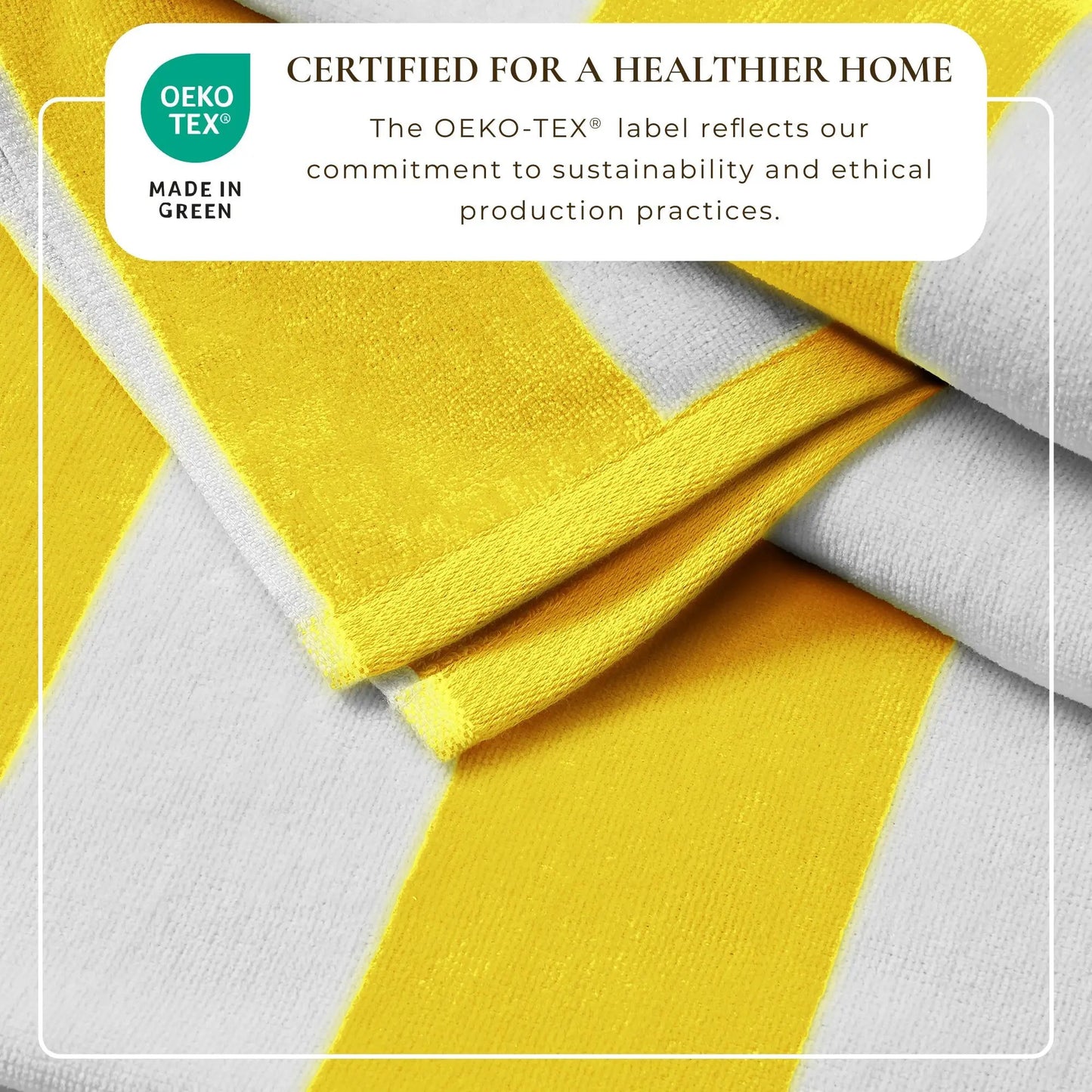 Cotton Velour Cabana Stripe Beach Towel - Novia Collection from PriceLows™