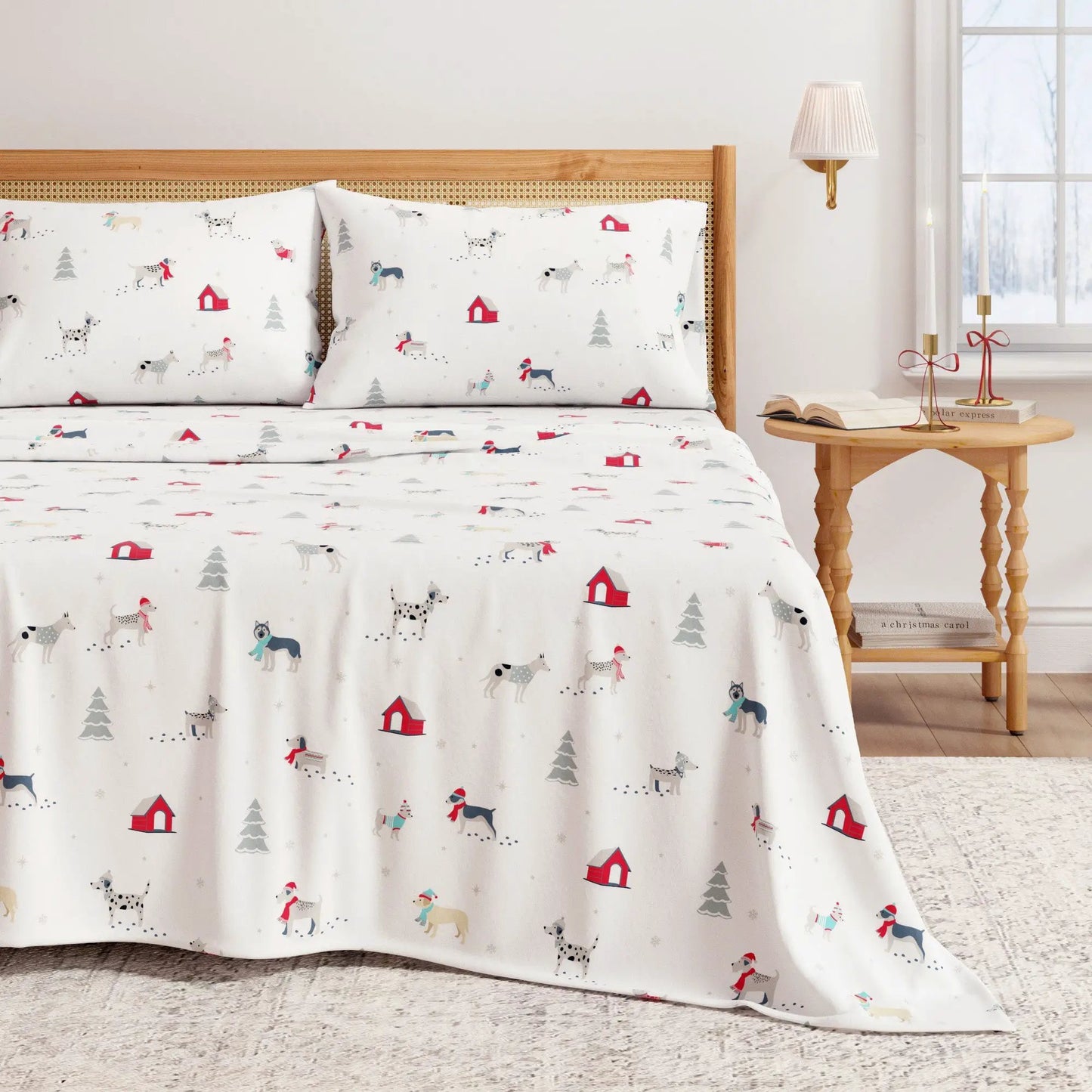 Turkish Cotton Christmas Flannel Sheet Set - Whittaker Collection from PriceLows™