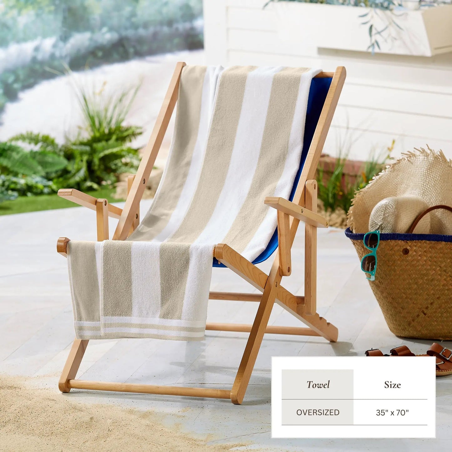Striped Cabana Beach Towel - Edgartown Collection from PriceLows™