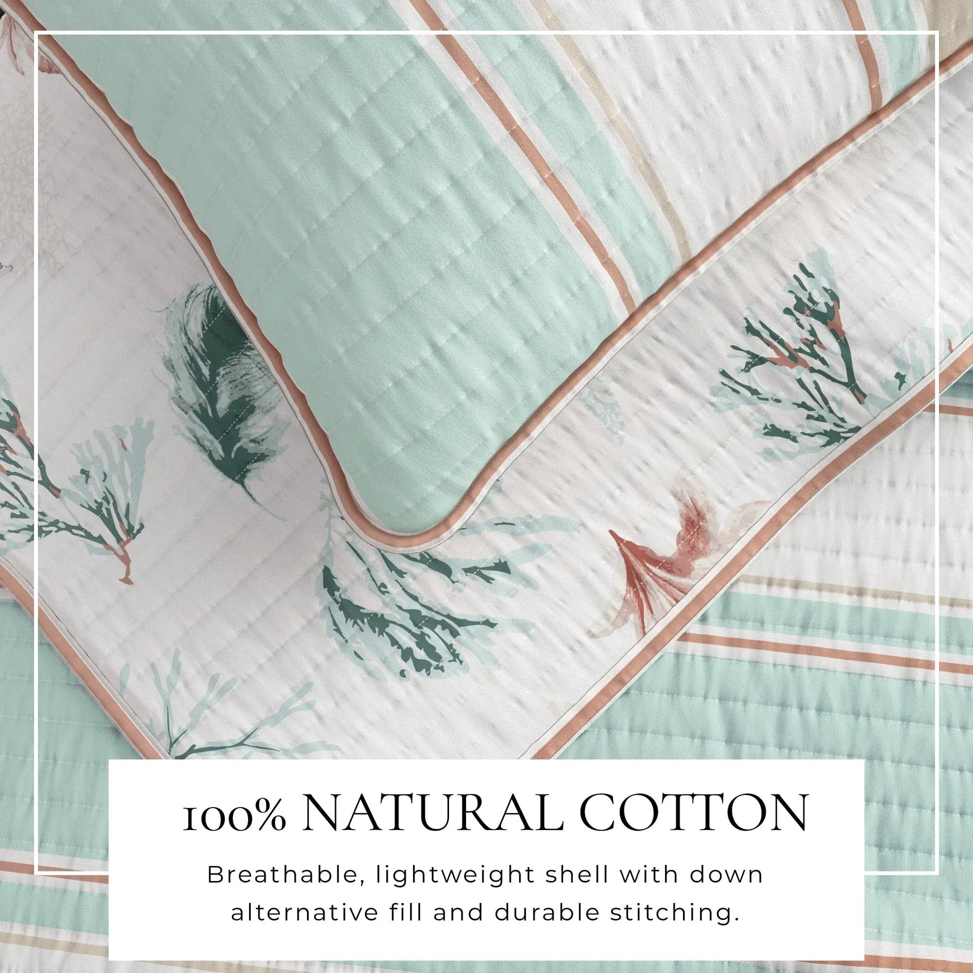 Coastal Printed Cotton Quilt Set - St. Augustine Collection from PriceLows™