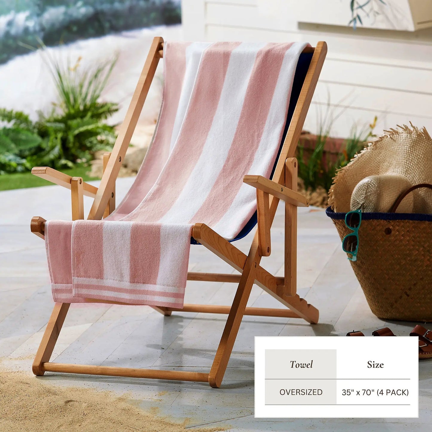 Striped Cabana Beach Towel - Edgartown Collection from PriceLows™