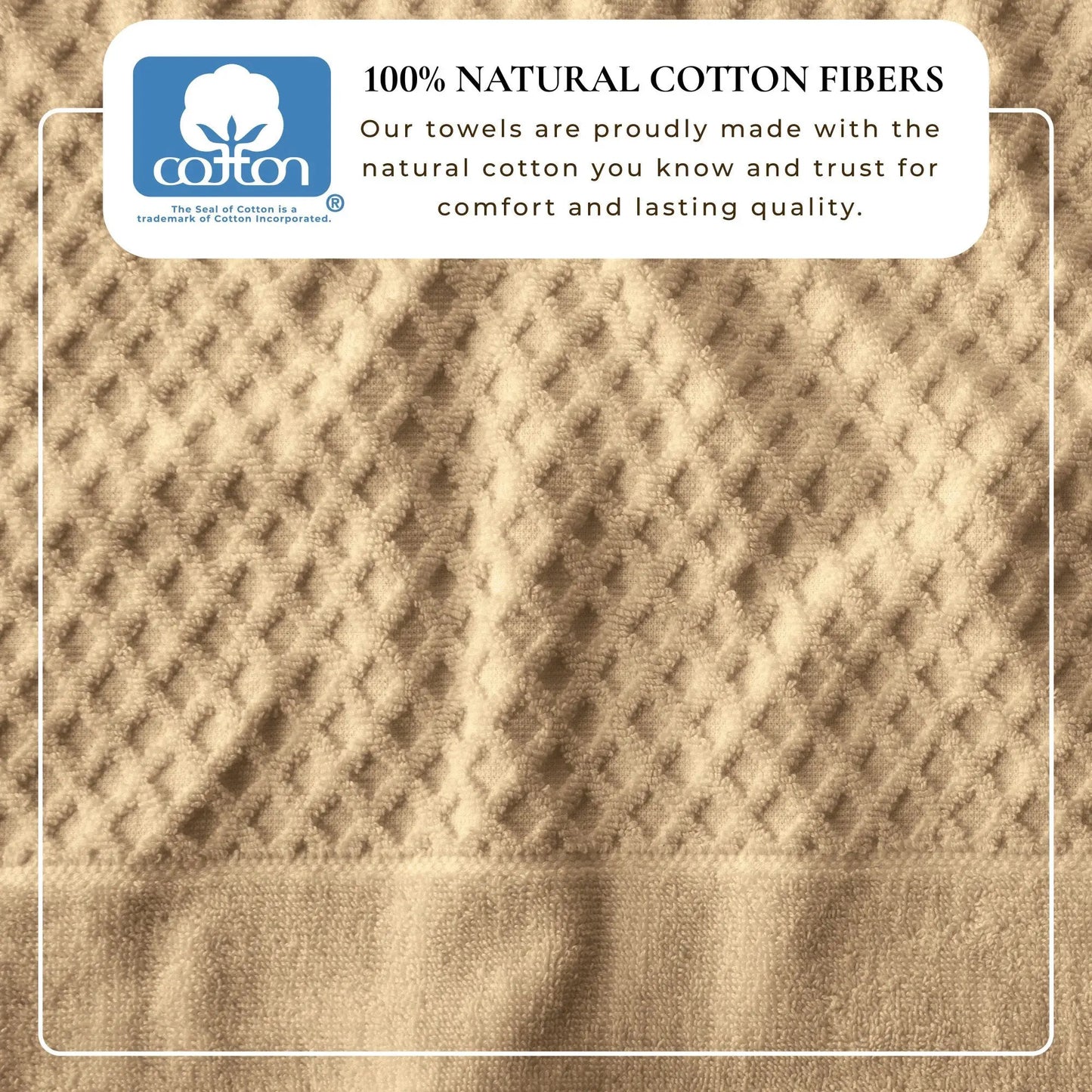Cotton Diamond Waffle Weave Bath Towel Set - Grayson Collection from PriceLows™