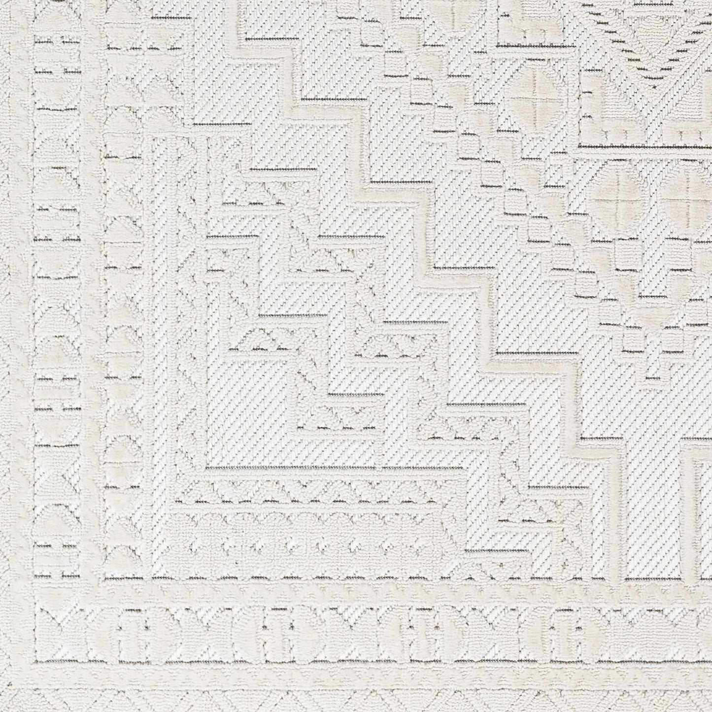 Alya White Fringe Rug from PriceLows™