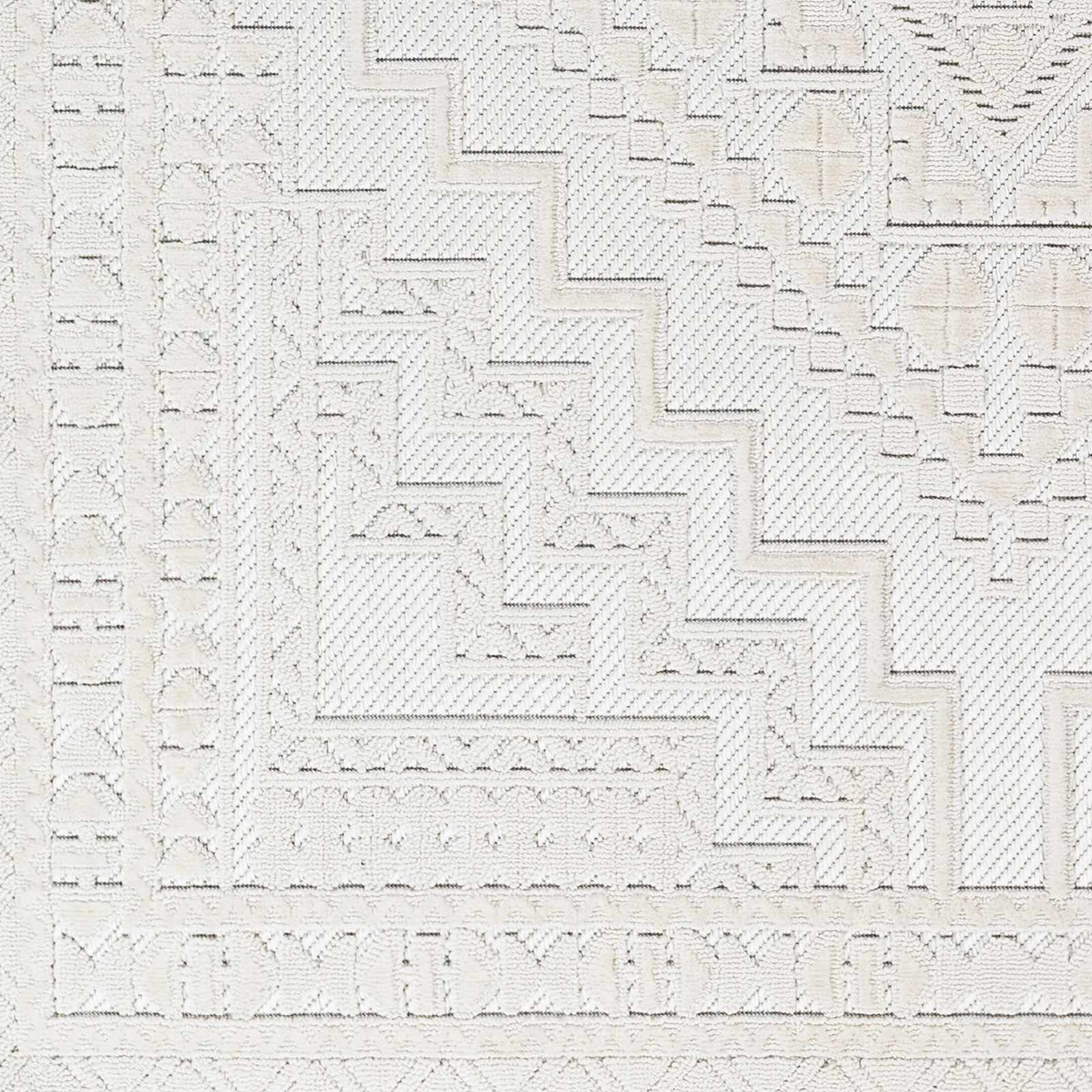 Alya White Fringe Rug from PriceLows™