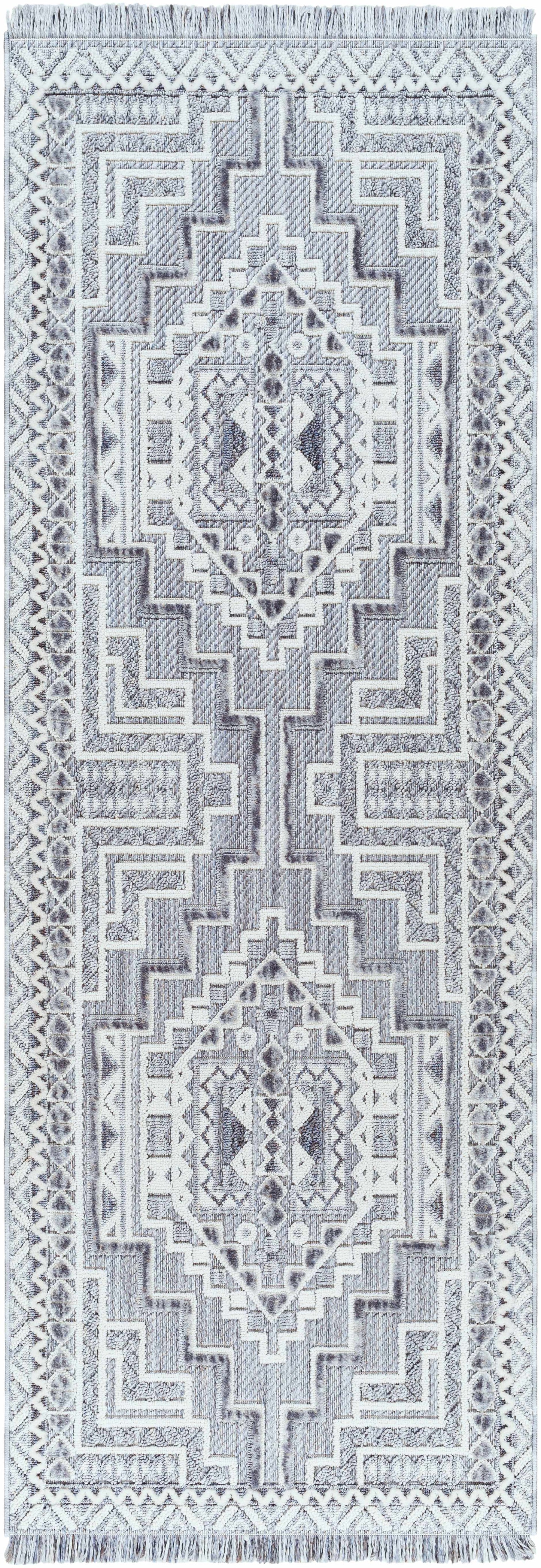 Alya Charcoal Textured Area Rug from PriceLows™