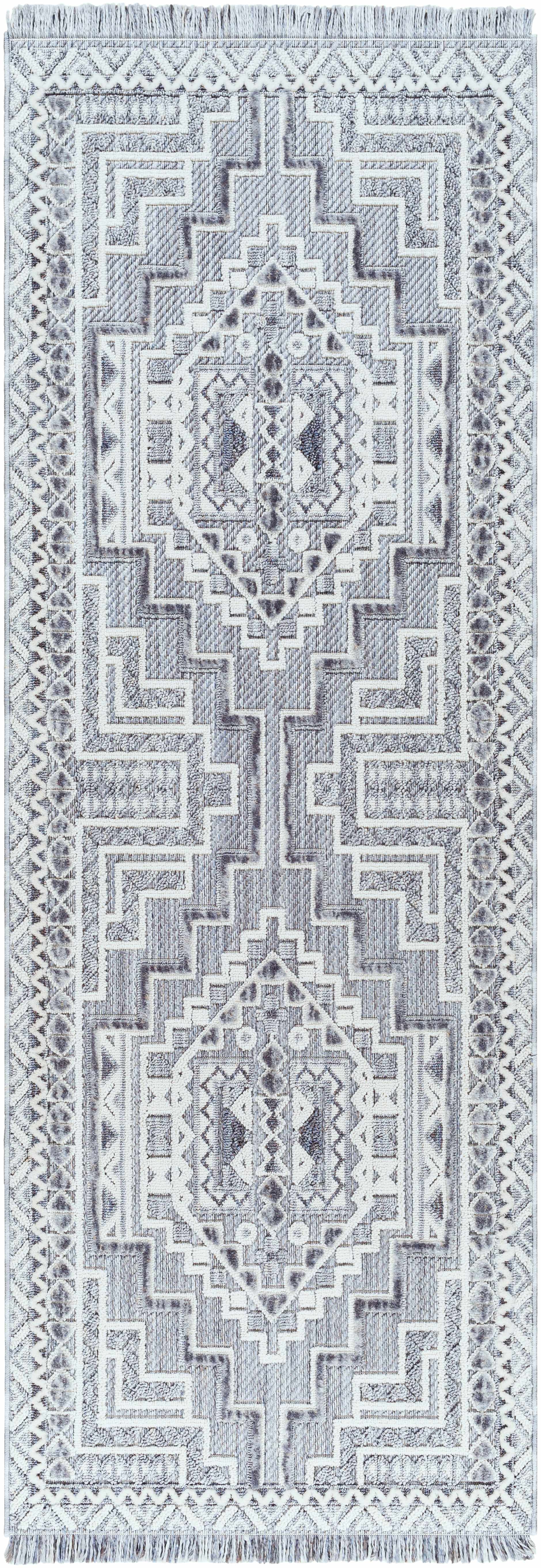 Alya Charcoal Textured Area Rug from PriceLows™
