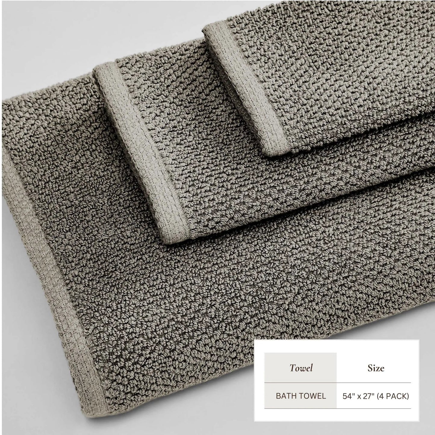 Cotton Textured Bath Towel Set - Acacia Collection from PriceLows™