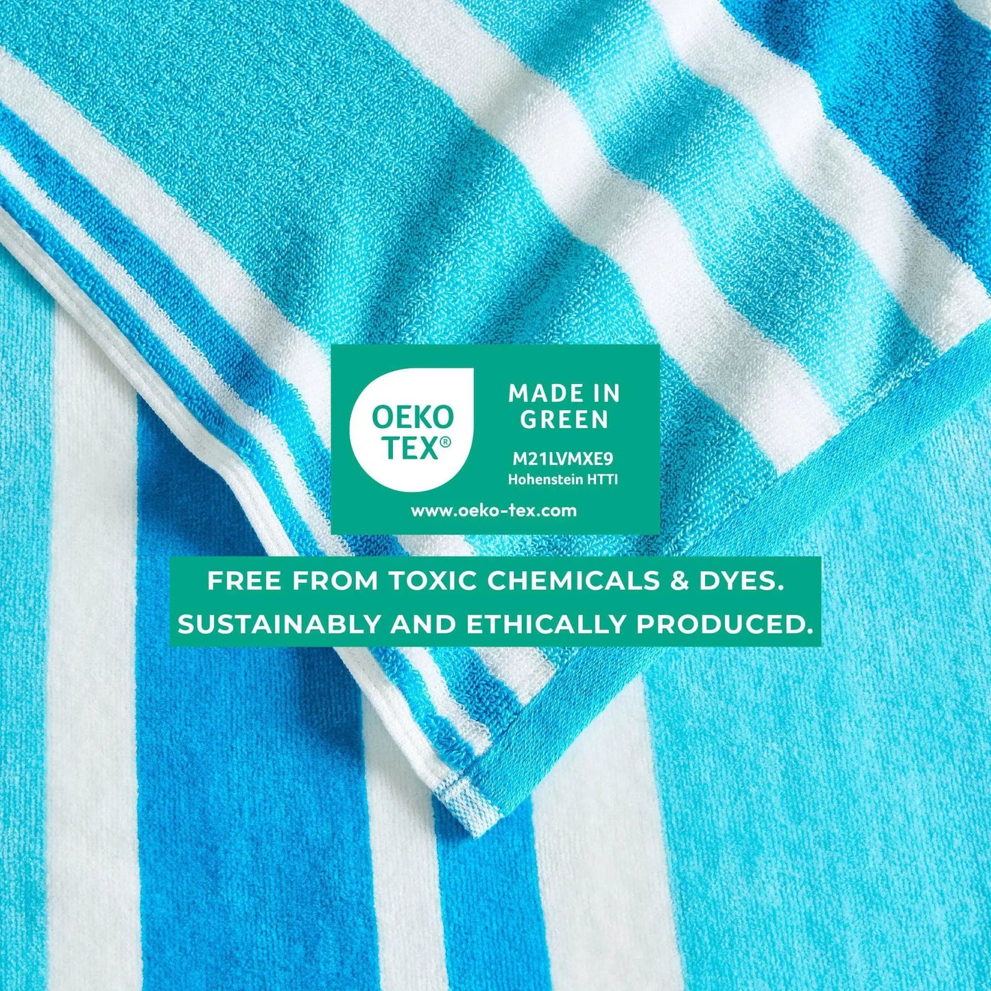Cotton Velour Cabana Stripe Beach Towel - Novia Collection from PriceLows™