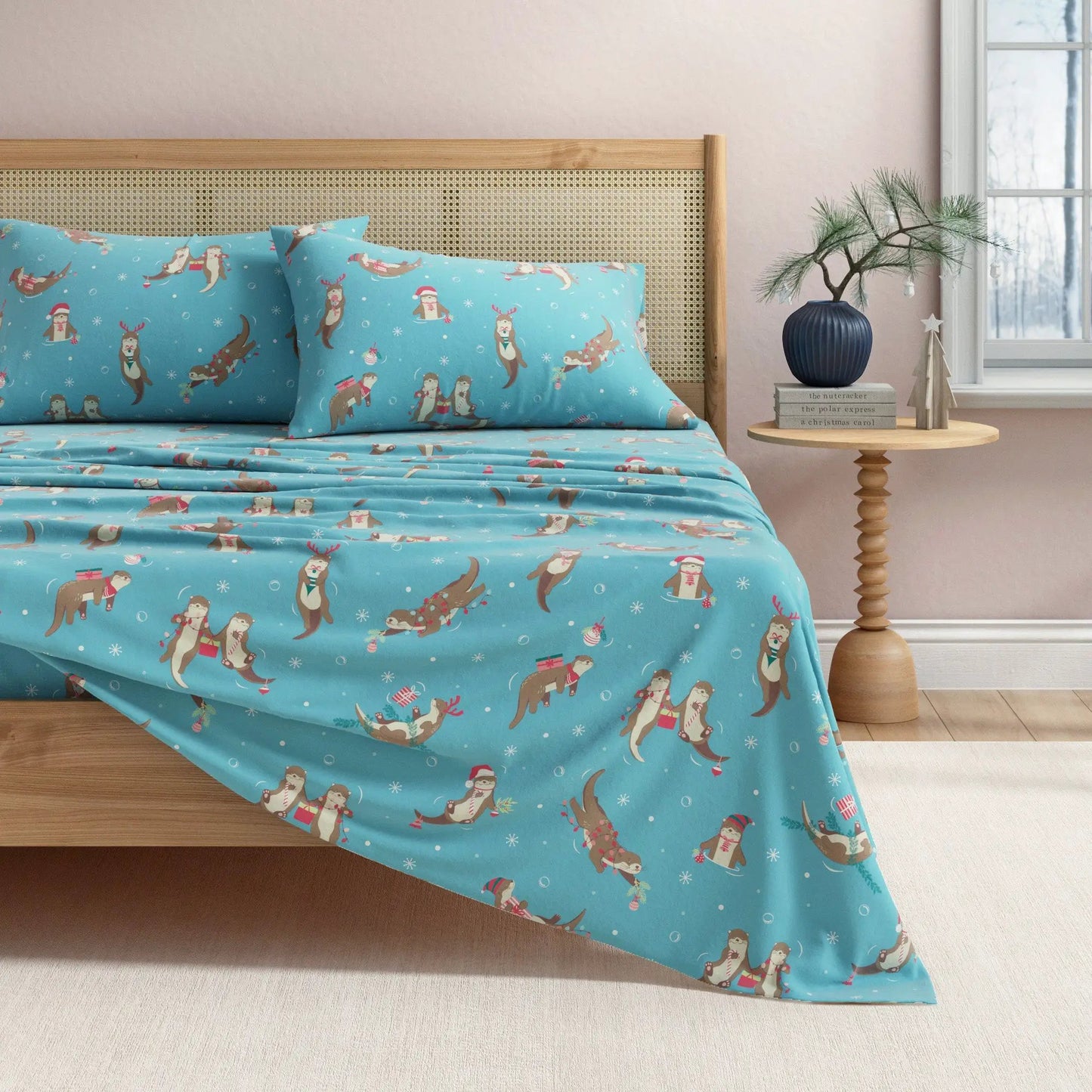 Turkish Cotton Christmas Flannel Sheet - Whittaker Collection from PriceLows™