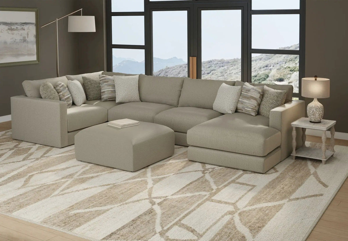 Amelia Cocktail Ottoman | 40 x 40 x 19 in | Living Room Furniture | Sand
