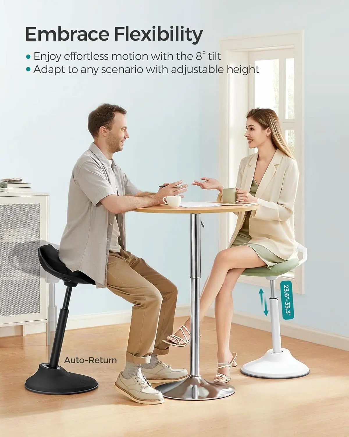 Adjustable Standing Desk Chair Black 23.6 To 33.3 Inches from PriceLows™
