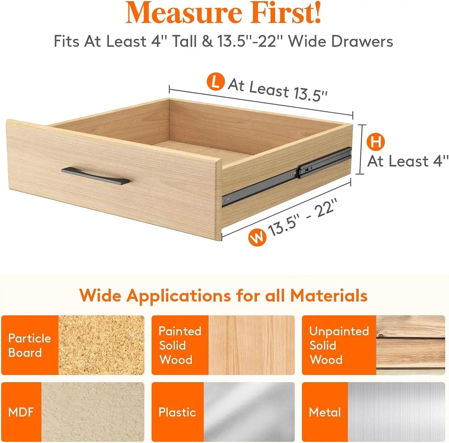 Drawer Dividers 4 In High 11-17 Adjustable White 8 Pack from PriceLows™
