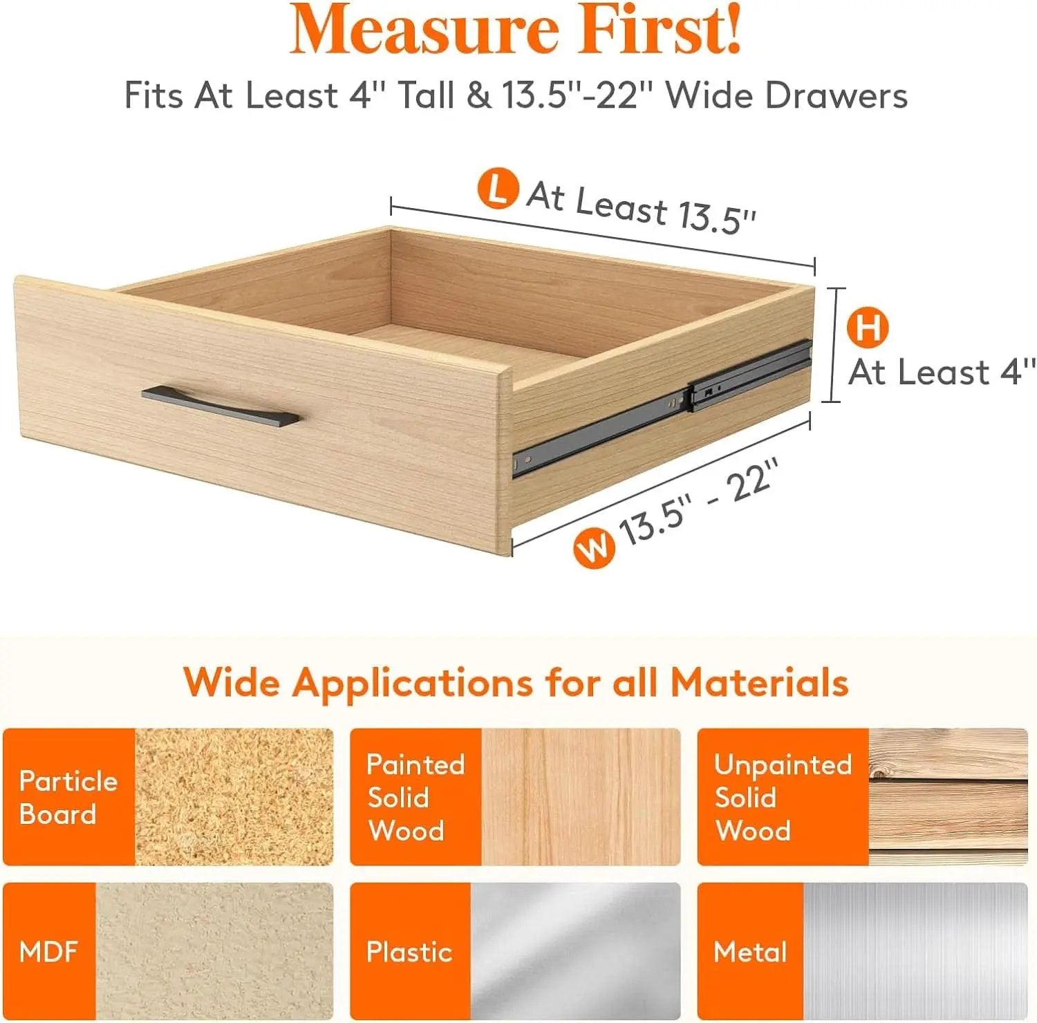 Drawer Dividers 4 In High 11-17 Adjustable White 8 Pack from PriceLows™