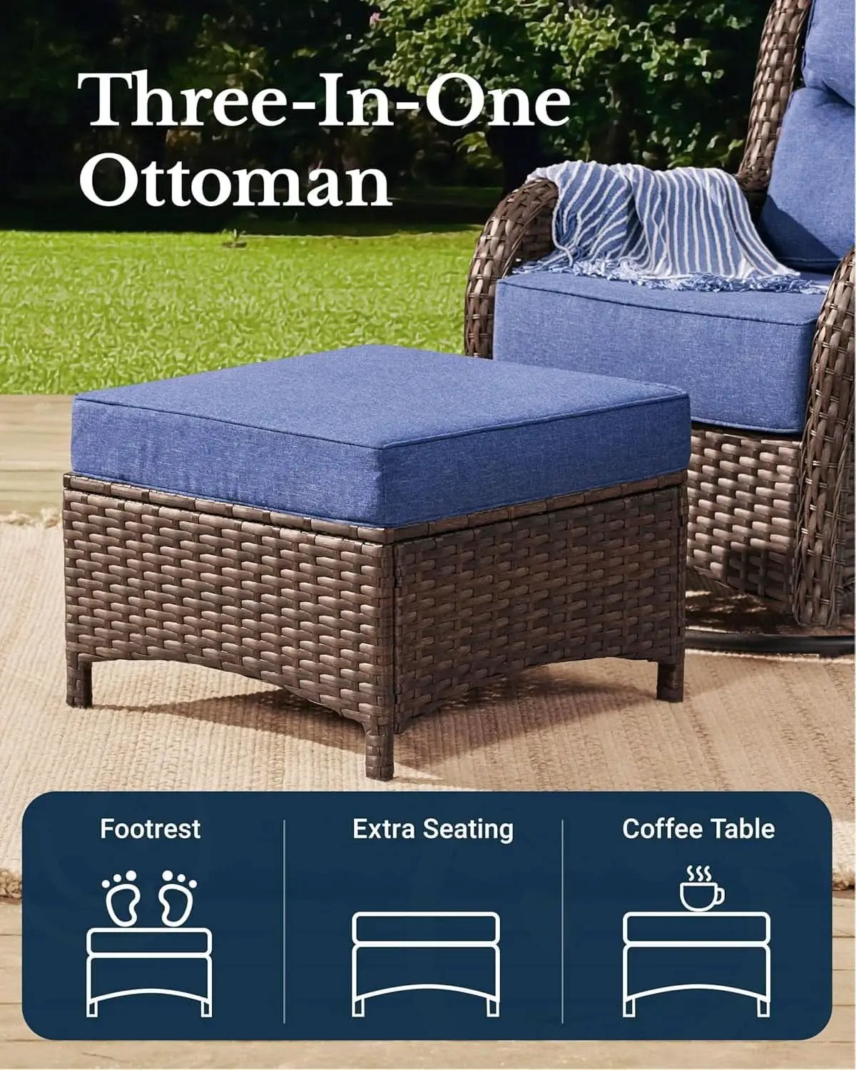 Luxury Outdoor Patio Furniture Set with Thick Cushions from PriceLows™