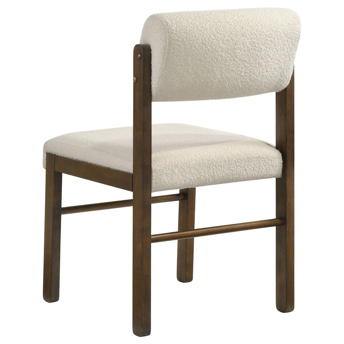 Kehoe Upholstered Dining Side Chair Cream and Walnut (Set of 2) | 19 x 23.25 x 32.5 in | Rubberwood & Walnut | Dining Room