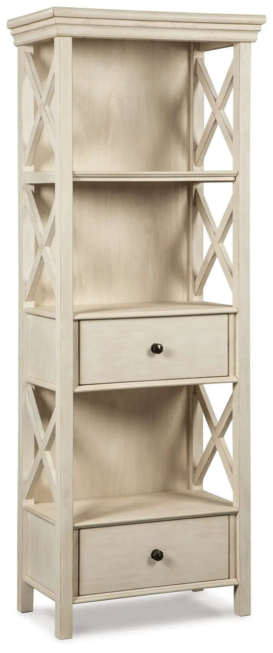 Bolanburg Display Cabinet | 28 x 15.75 x 75 in | Engineered Wood & Veneer | Antique White